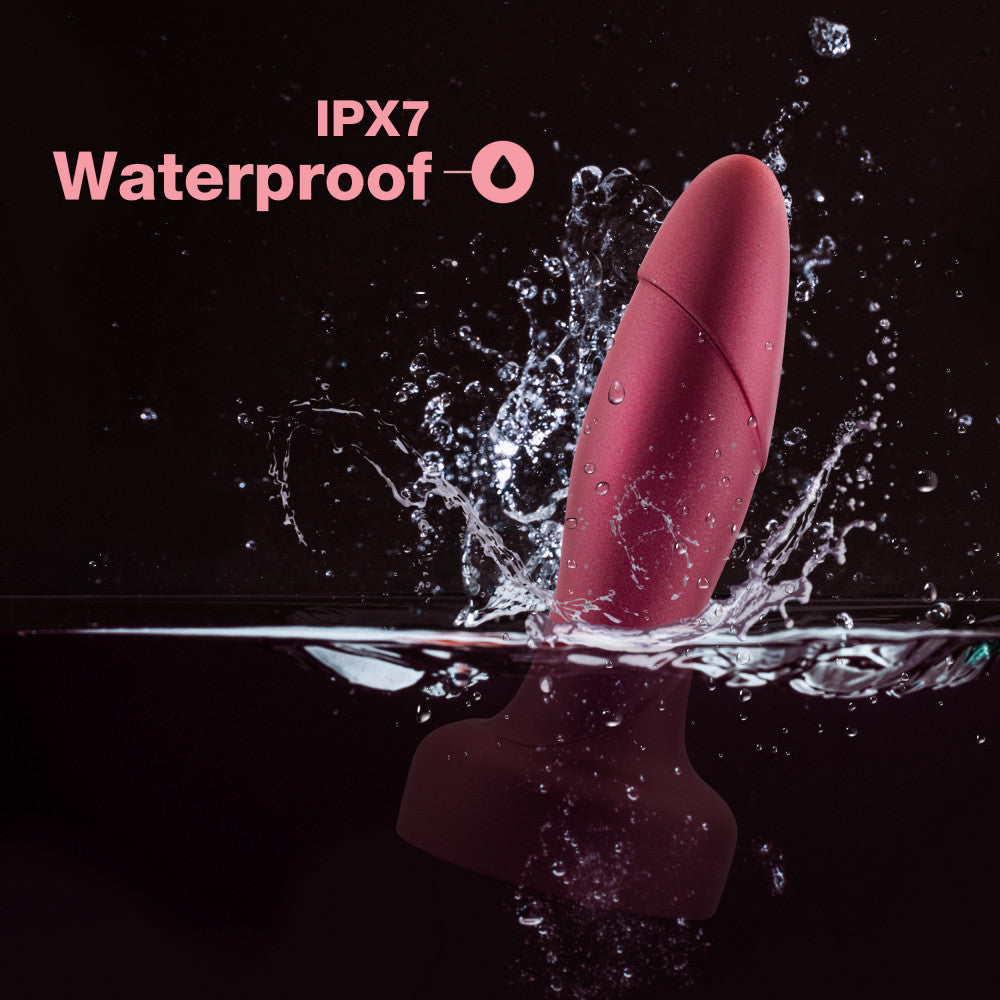 Anal Adventures Matrix By Blush® | Atomic Plug: Tapered Tip With Gyrating Shaft & Rotating Rimmer in Martian Wine | Made from Pure Puria™ Silicone & IPX7 Waterproof、mySite、bottomscart