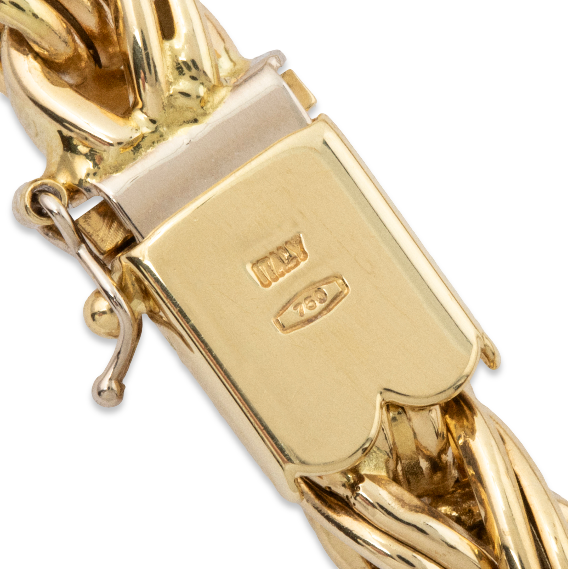 Vintage Large Italian 18k Yellow Gold Wheat Chain Necklace 17、mySite、hinf8tx79