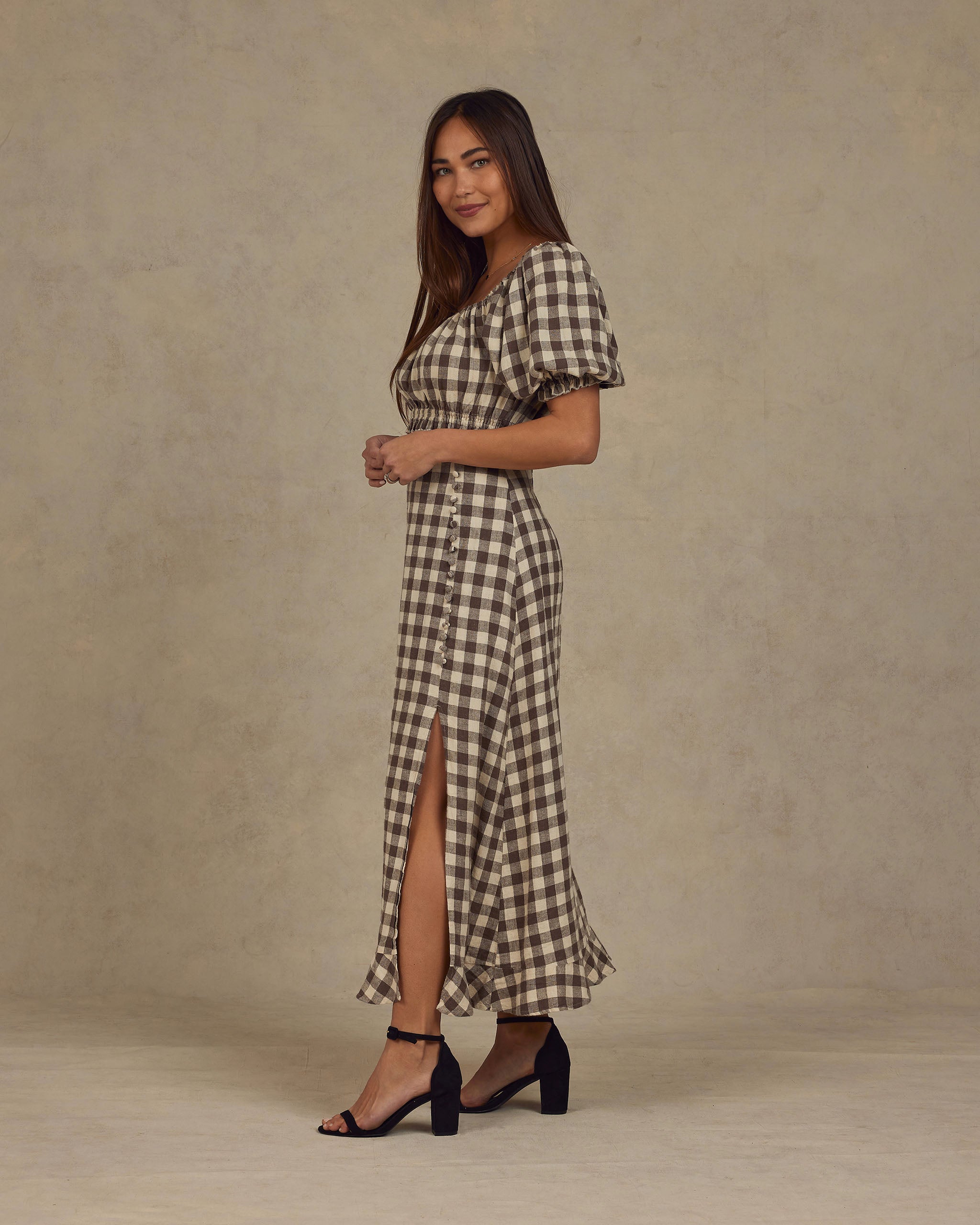  Button Slit Skirt | Charcoal Check、mySite、layawaytickets