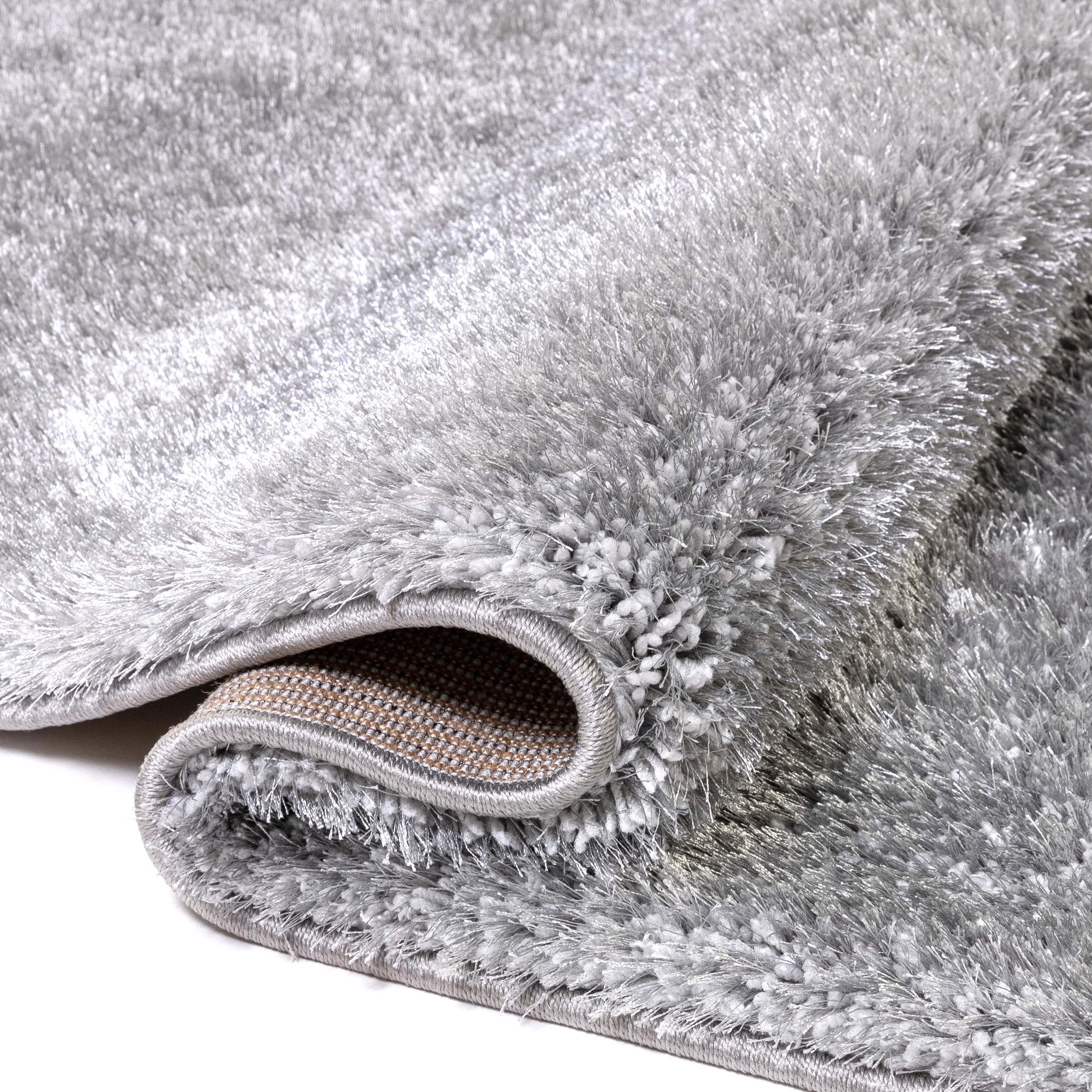 Feather Collection Liza Silver Shag Rug – Sparkly, Plush, Minimalist Glam、mySite、gigharbornorthrealestate