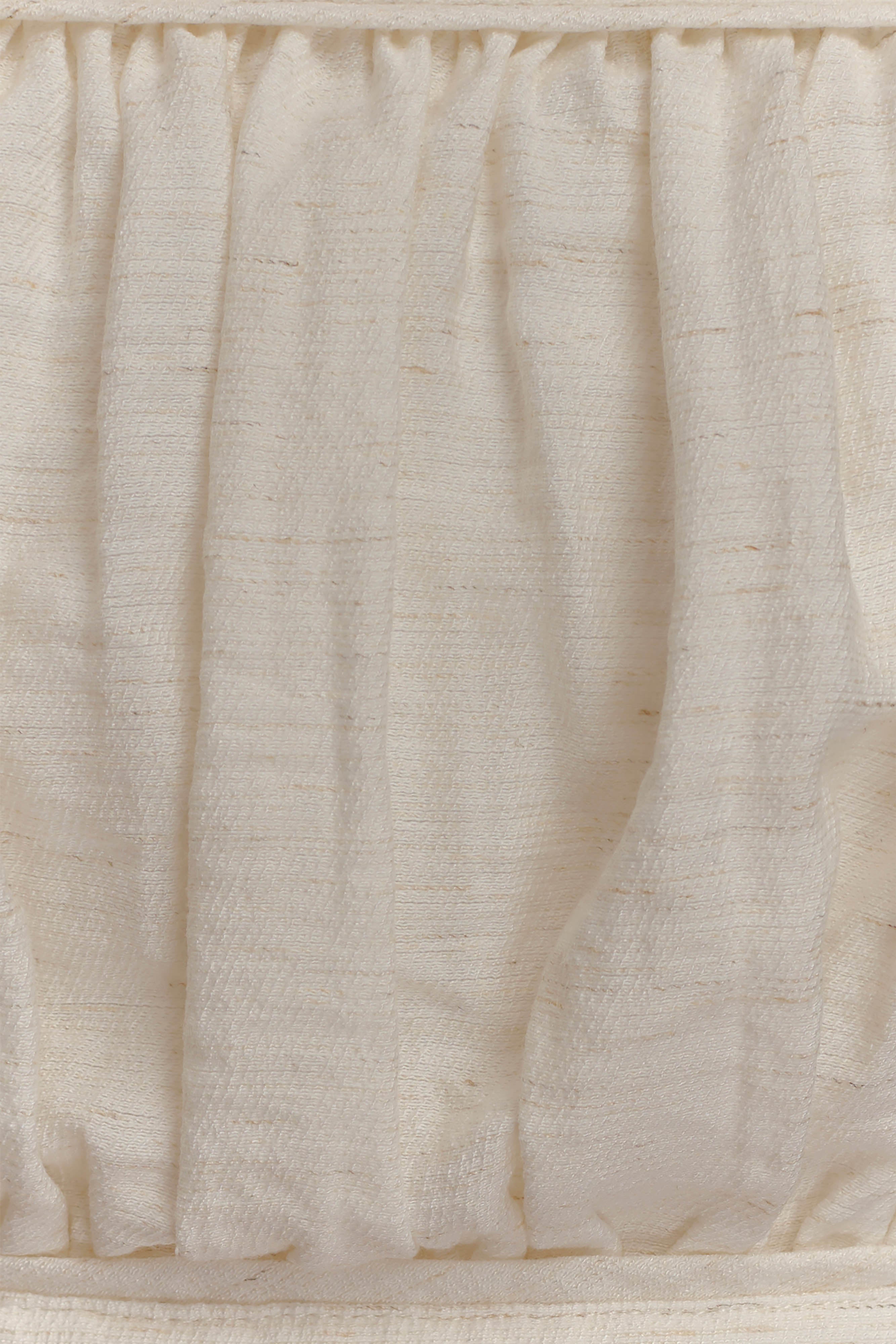 Scottie Shirred Linen Bandeau - Oat Marle、mySite、solidvoid