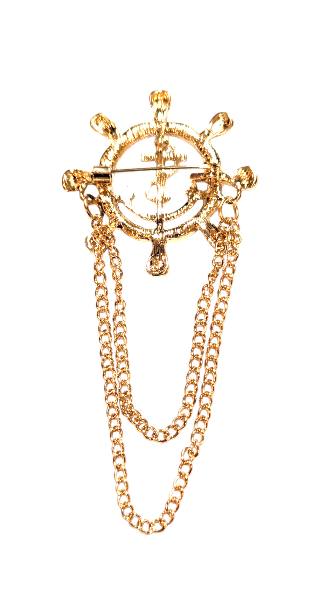 Dupsie's Golden Ankof Helm bordered Anchor vintage Lapel brooch Pin DPLPHBA2、mySite、solidvoid