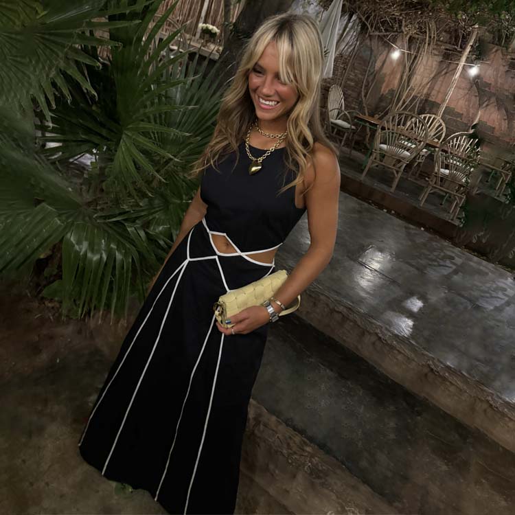 Black and Cream Esme Dress、mySite、solidvoid