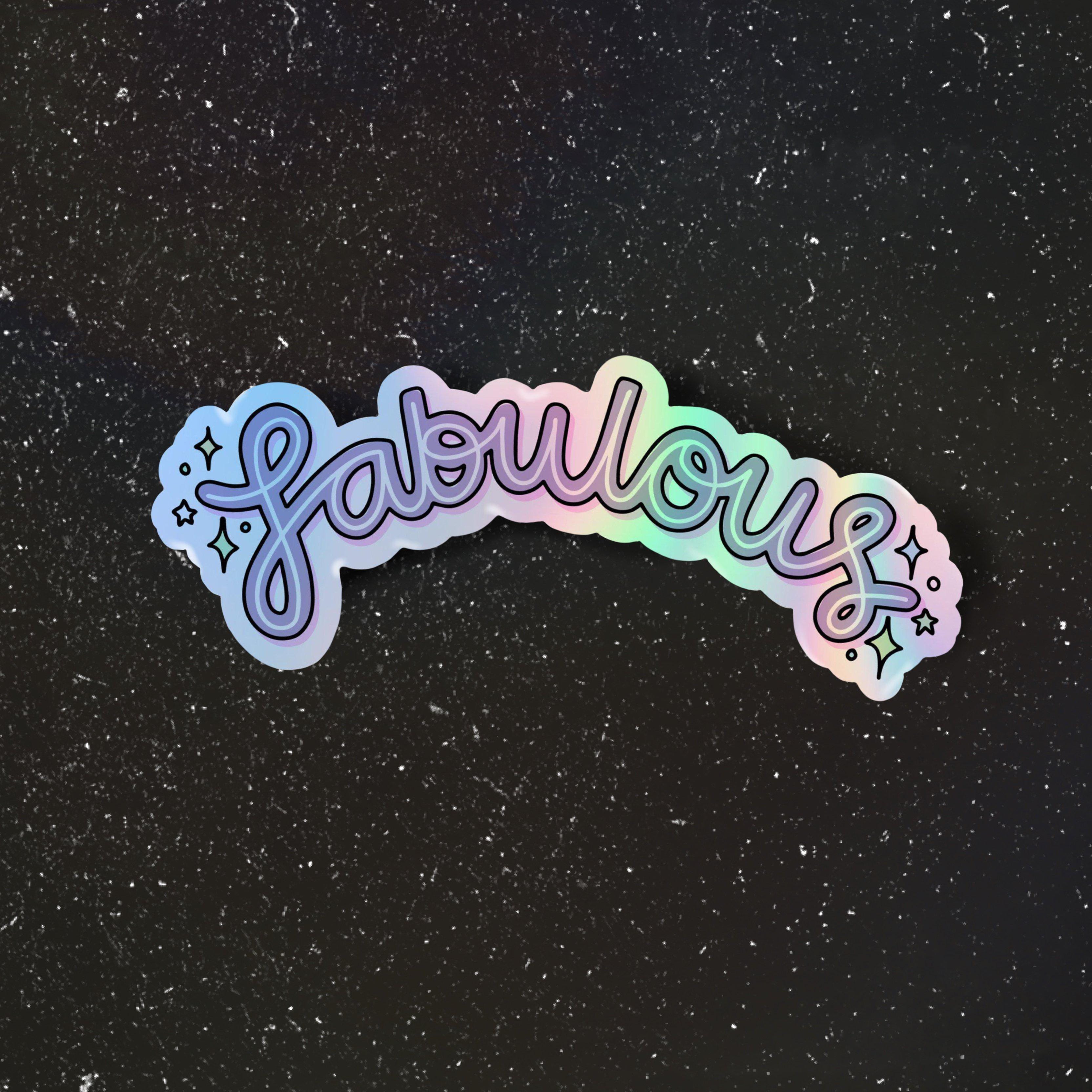  Fabulous Holographic Sticker - Lettering、mySite、elrpsem3k