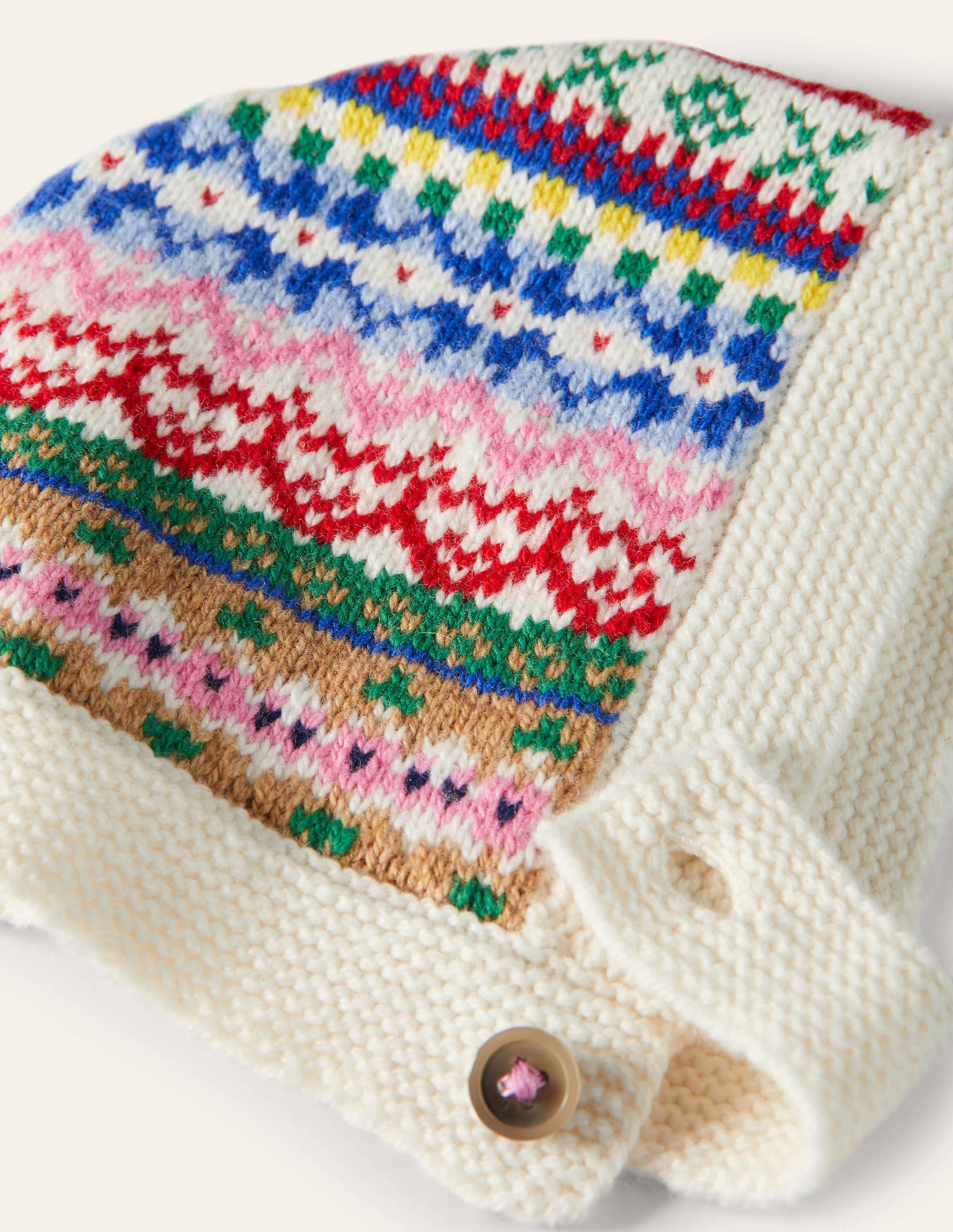  Fair Isle Knitted Bonnet-Multi、mySite、ashleygrahame