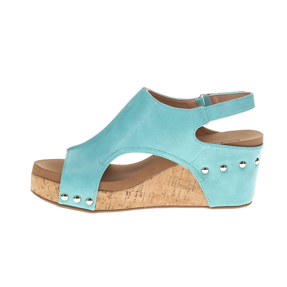 Carley Studded Slingback Wedge Sandals、mySite、gtrtttuynbv