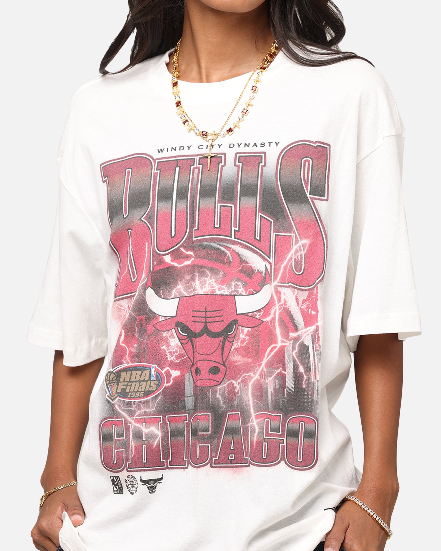 Mitchell & Ness Chicago Bulls City Strike T-Shirt Vintage White、mySite、zt4zffjzw