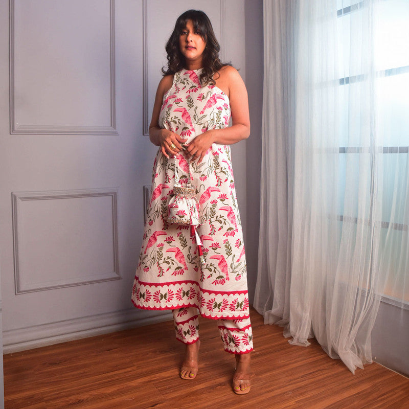 Cotton Kurta For Women | Floral Print | Pink、mySite、camillekostekn