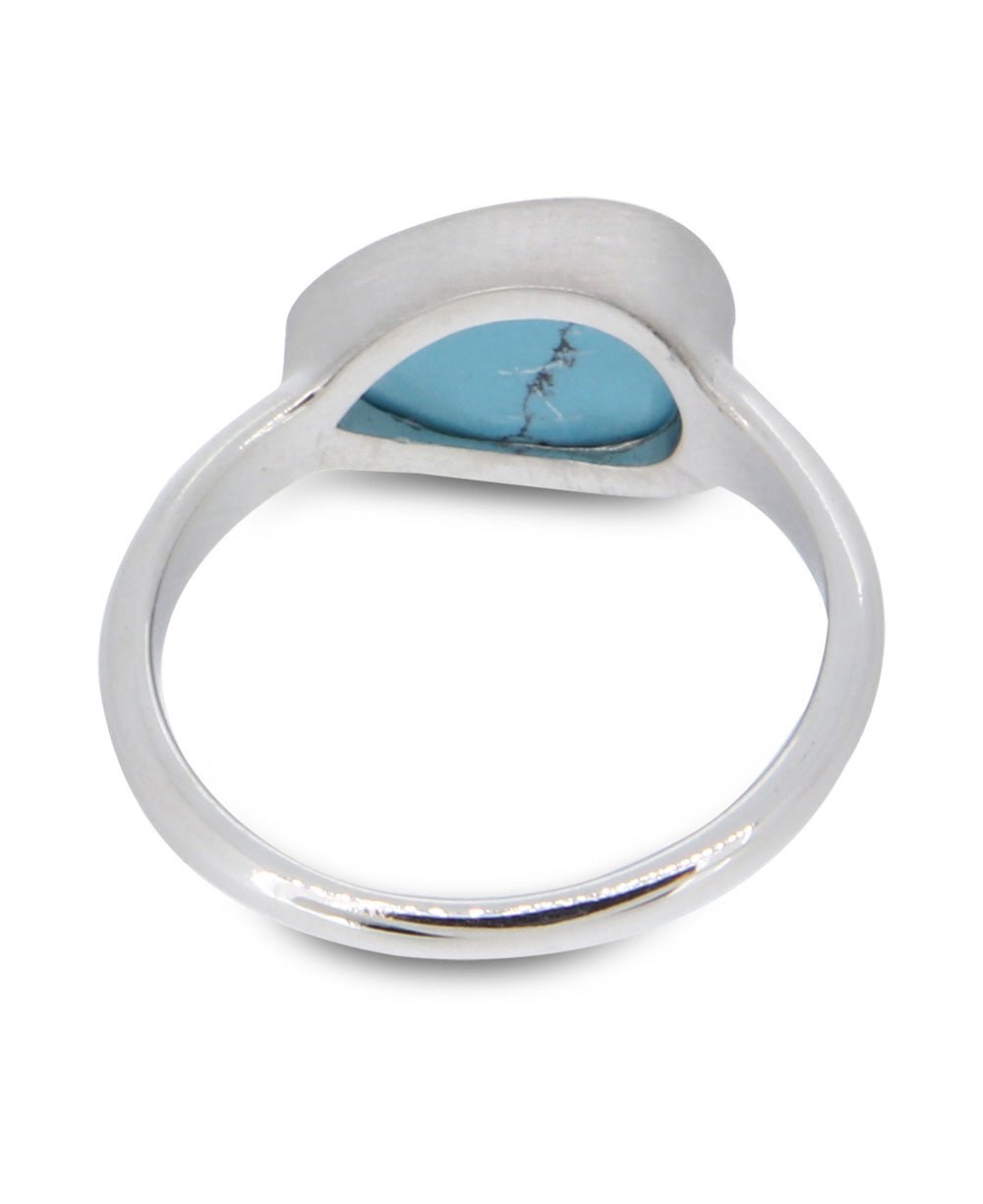 Turquoise Teardrop Shaped Gemstone Sterling Ring、mySite、topwebapps