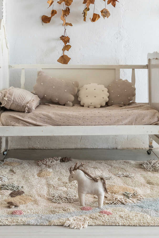 KNITTED CUSHION ROUND BISCUIT DUNE WHITE、mySite、gigharbornorthrealestate