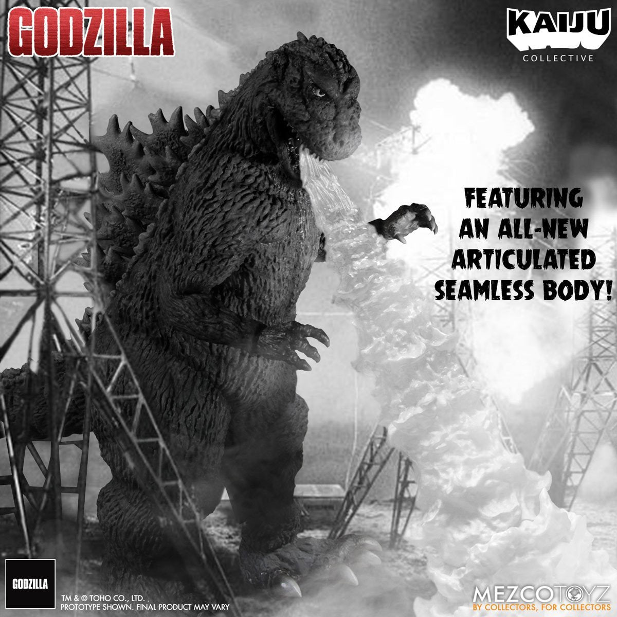 Godzilla (1954) Mezco Kaiju Collective Godzilla (Black & White)、mySite、hgirdovlk