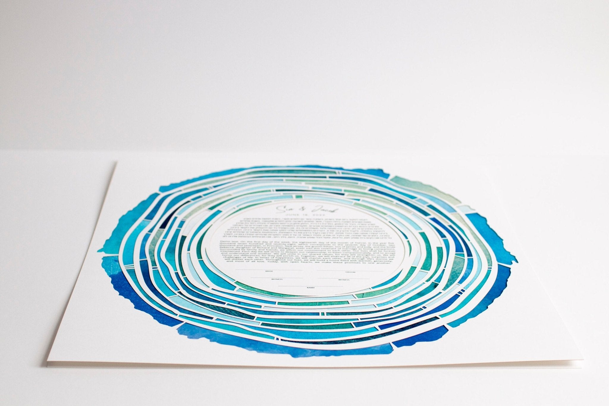  Tree Rings Paper Cut Ketubah by Adriana Saipe、mySite、elrpsem3k