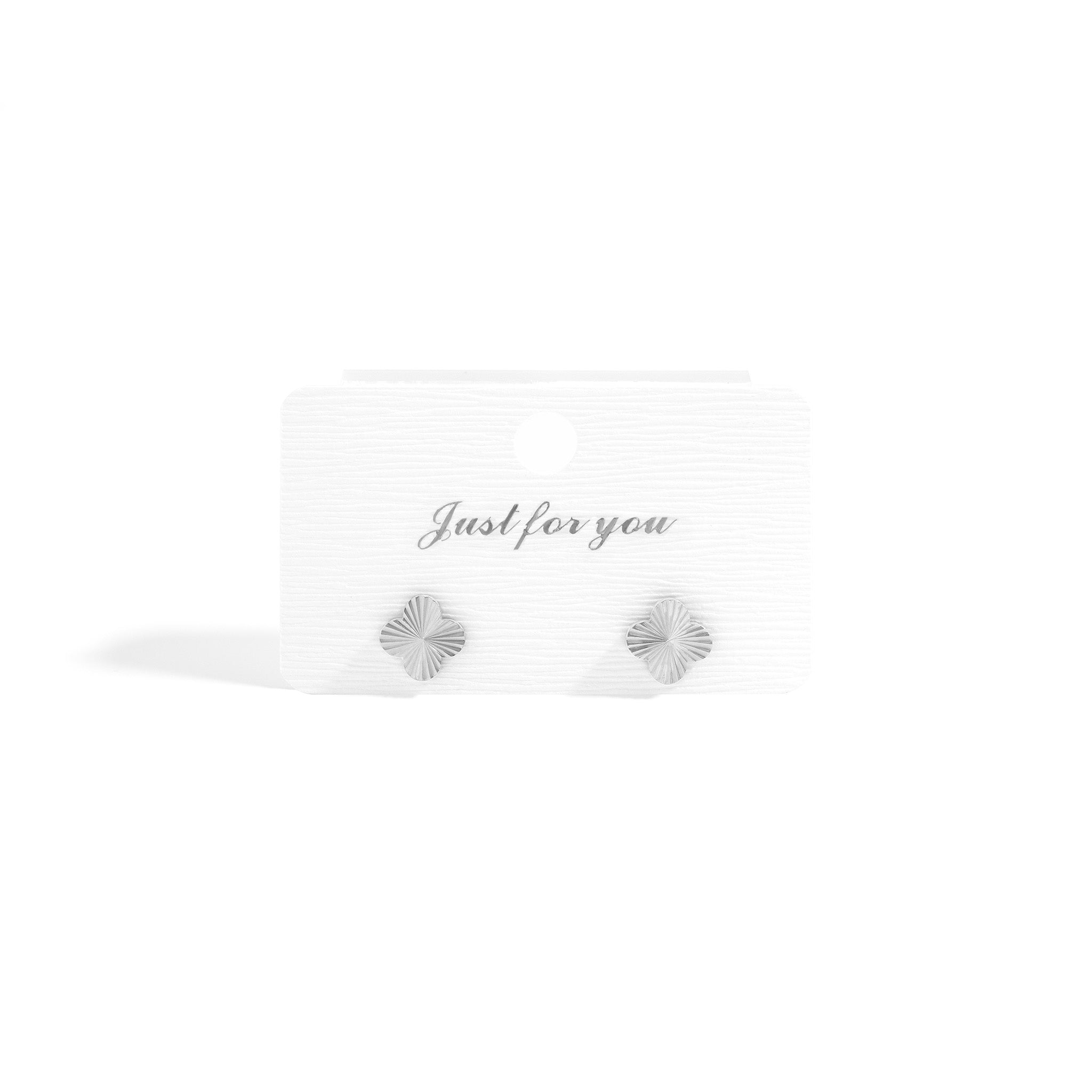 18K Gold PVD Stainless Steel Clover Stud Earring / ERJ0076、mySite、dreamappss