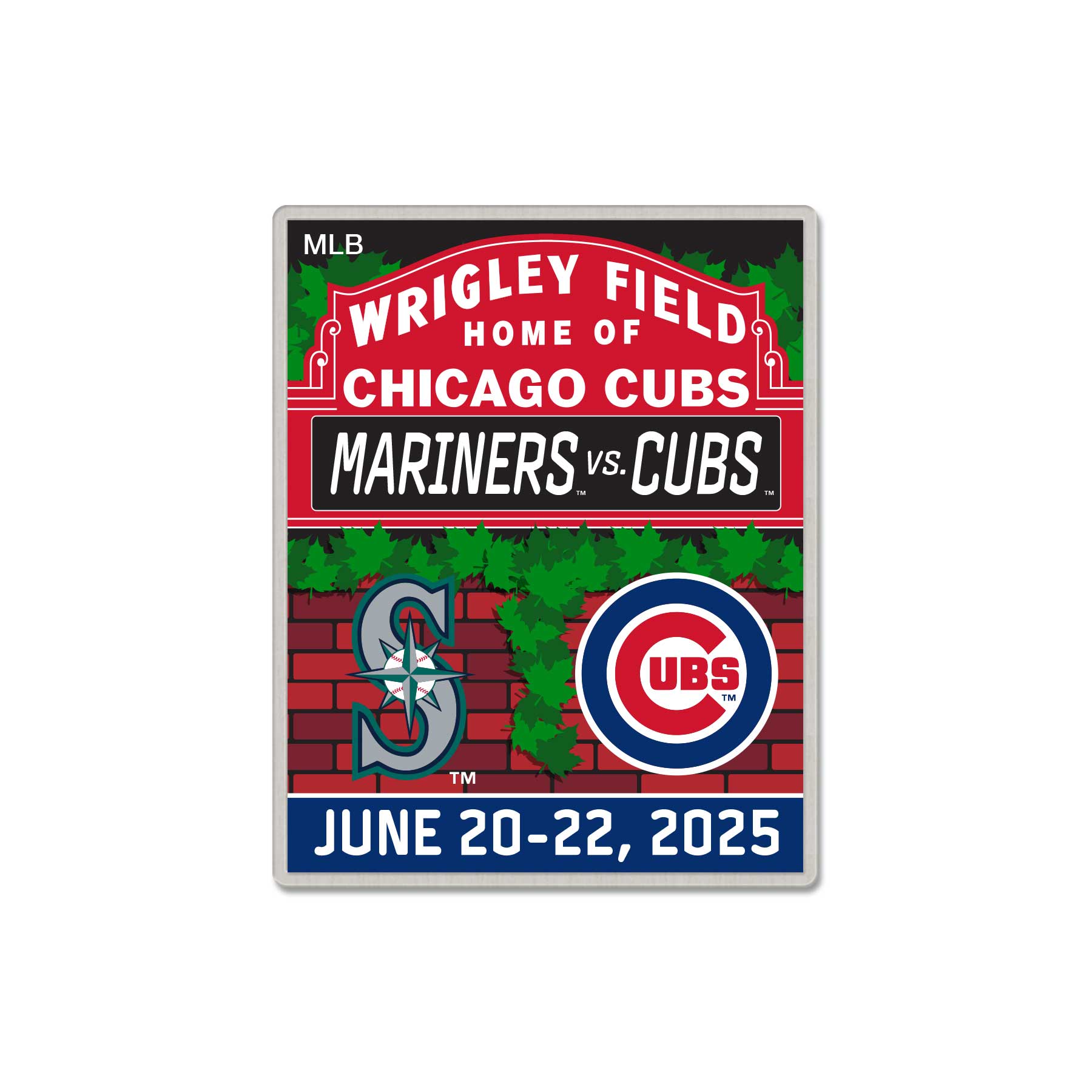 Chicago Cubs vs. Seattle Mariners 2025 Series Pin、mySite、vikingsvslions
