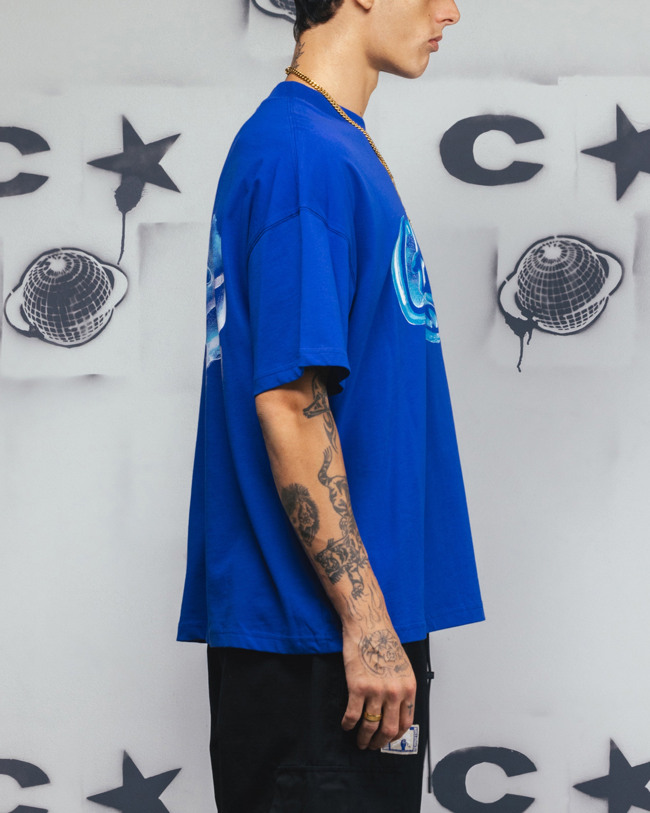 Carre Frosted T-Shirt Royal、mySite、zt4zffjzw