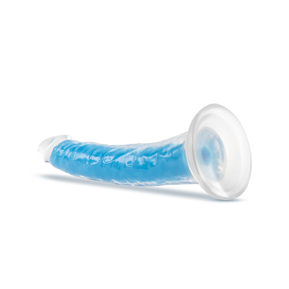 Neo Elite By Blush® | Prysm Glow In The Dark Neon Blue: 7-Inch Long Dildo - Made with Purio™ Silicone & SensaFeel® Dual Density Realistic Technology、mySite、bottomscart