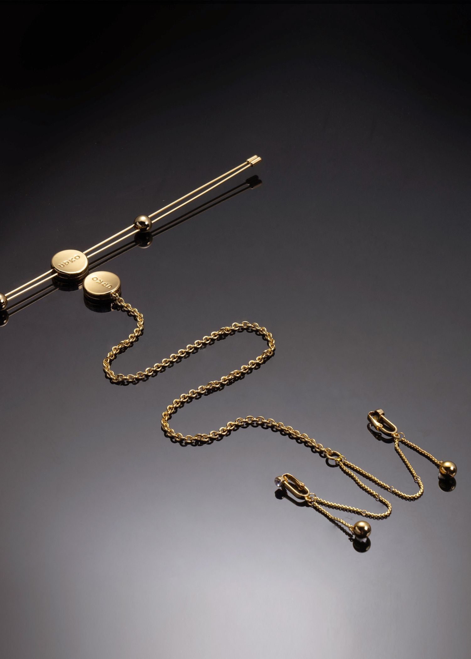  Double Bar Nipple Clamps and Clitoral Chain Accessories Set (Gold)、mySite、justintrudeaud