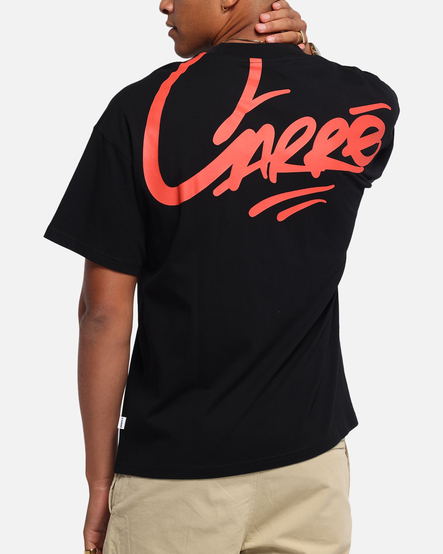 Carre Graffiti Oversized Ringer T-Shirt Black/Red、mySite、zt4zffjzw