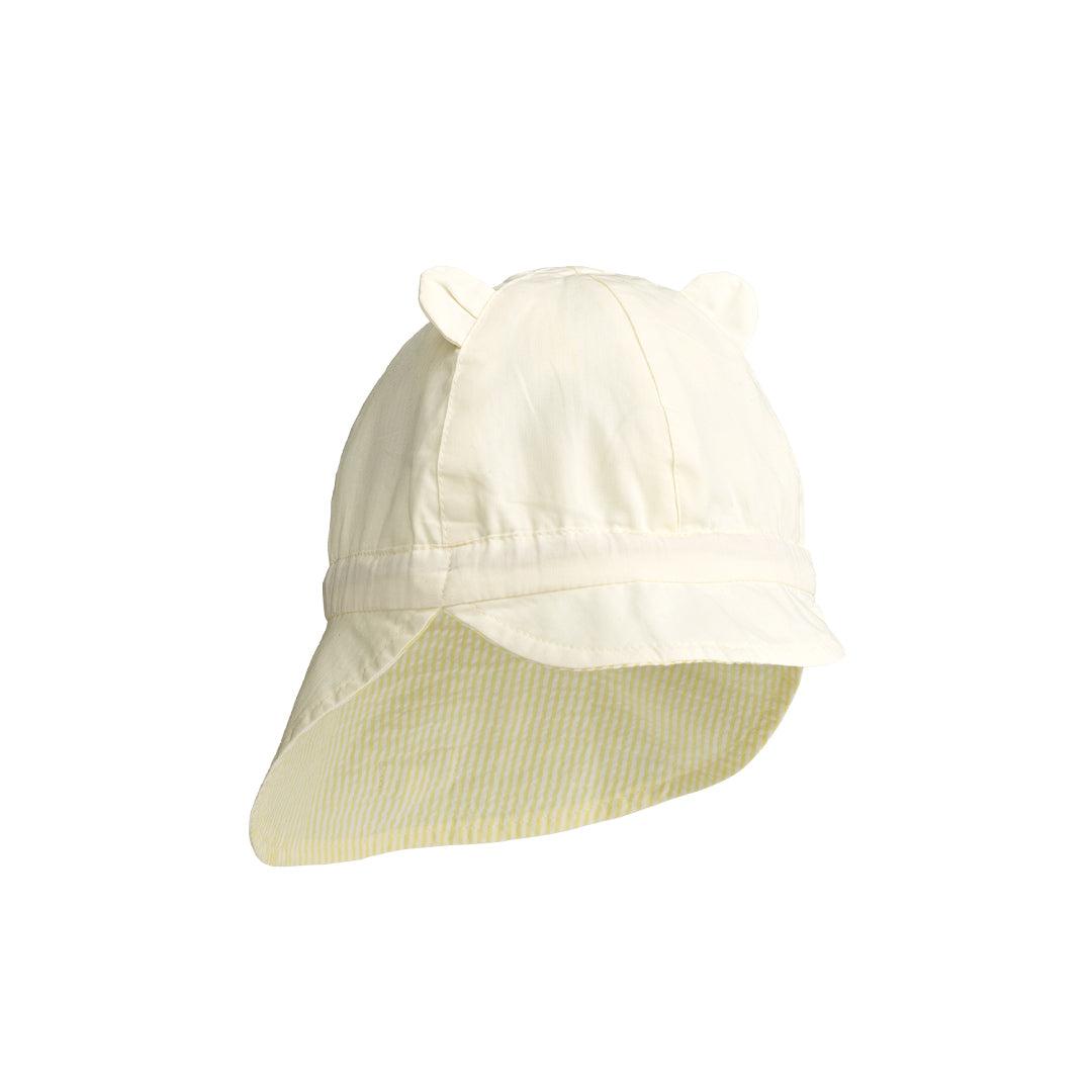  Liewood Gorm Reversible Seersucker Sun Hat With Ears - Lemonade / Creme De La Creme、mySite、merchandisen