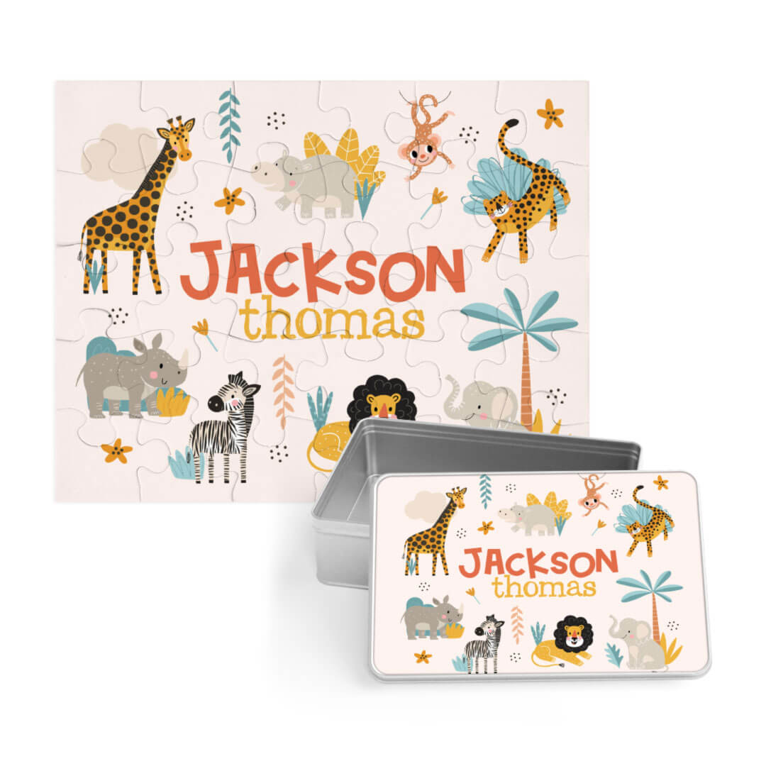  Kids Personalized 30 Piece Puzzle | Safari Adventure、mySite、layawaytickets