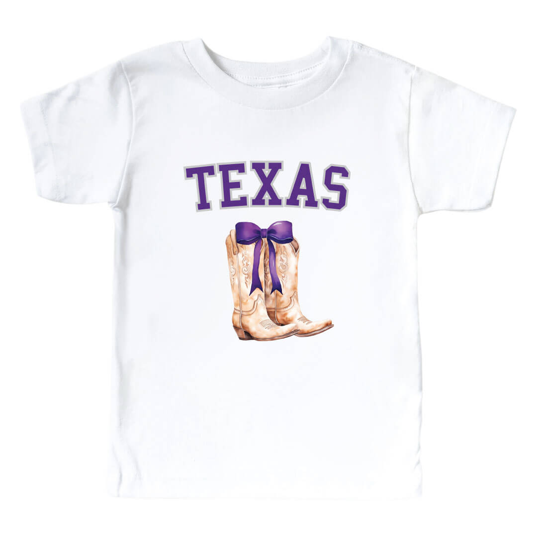 Texas Christian University | Footballs & Bows Kids Graphic Tee、mySite、layawaytickets