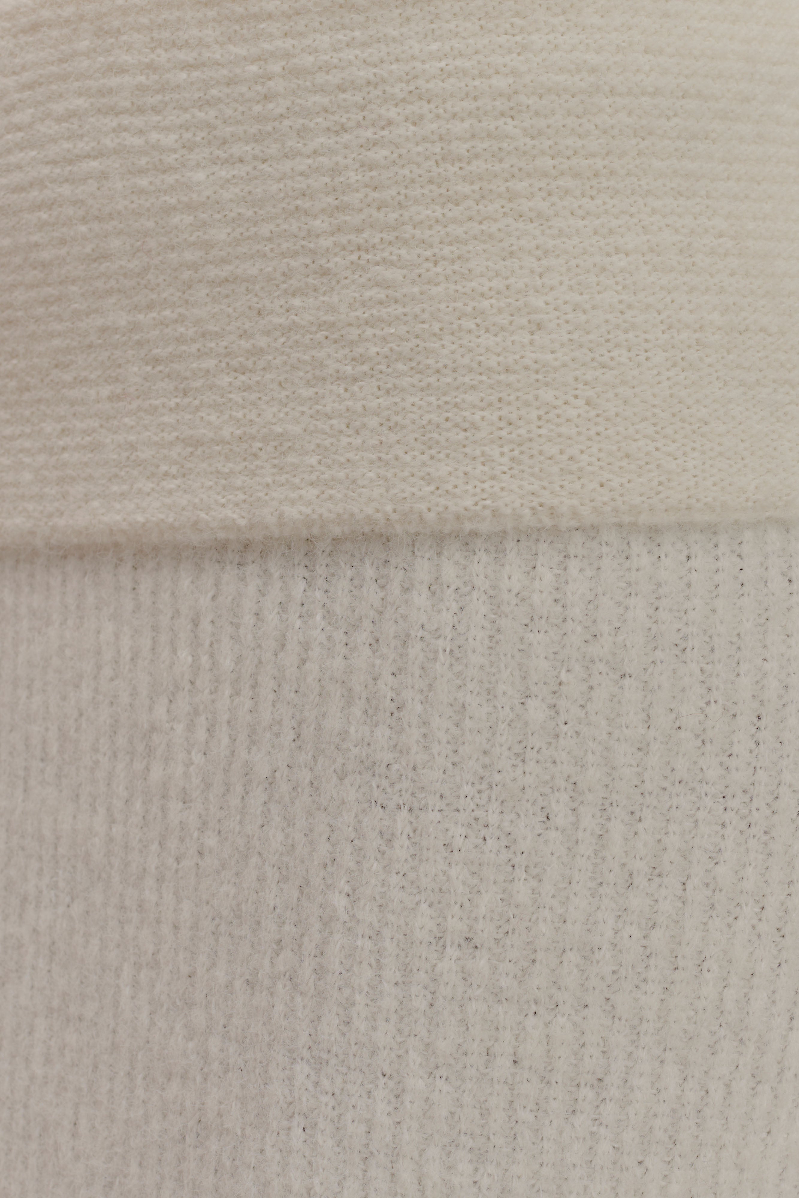 Charlotte Knit Maxi Skirt With Overlay - Ivory、mySite、solidvoid