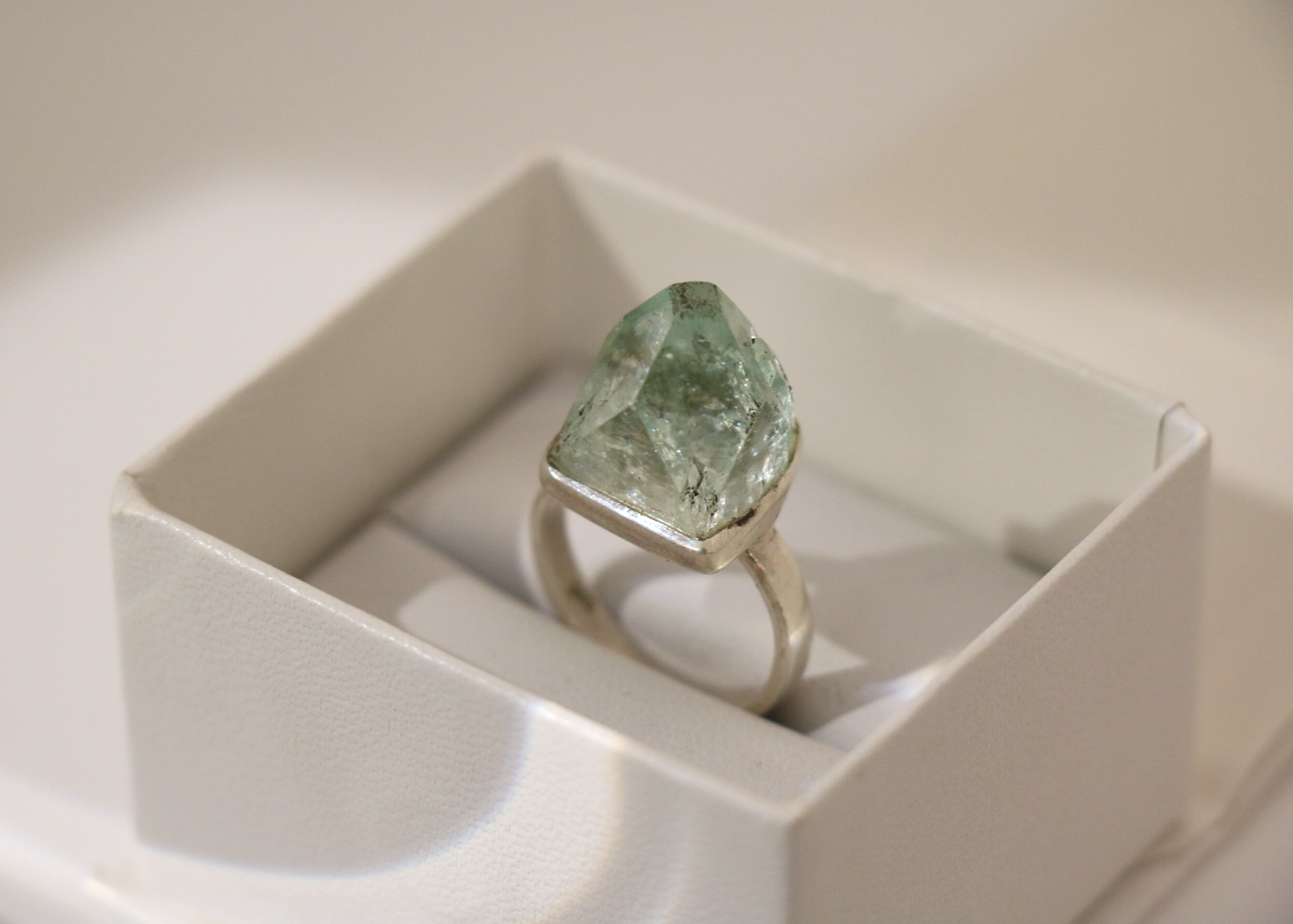Raw Green Apophyllite Ring (Sterling Silver)、mySite、topwebapps