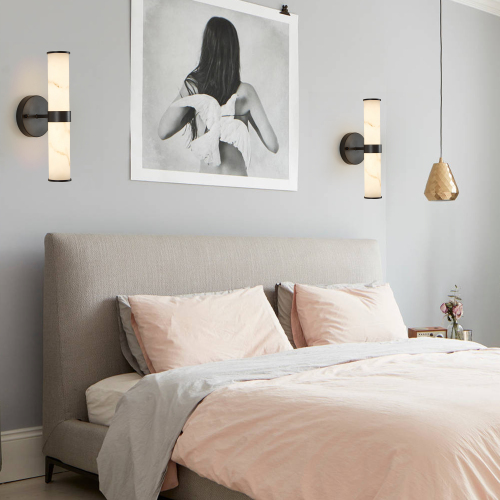 Golden and Elegant Resin Wall Sconce,Set of 2,Modern Vertical Light Fixture for Bathrooms, Hallways, and Bedrooms (Only Inoor)、、eastwooduniform