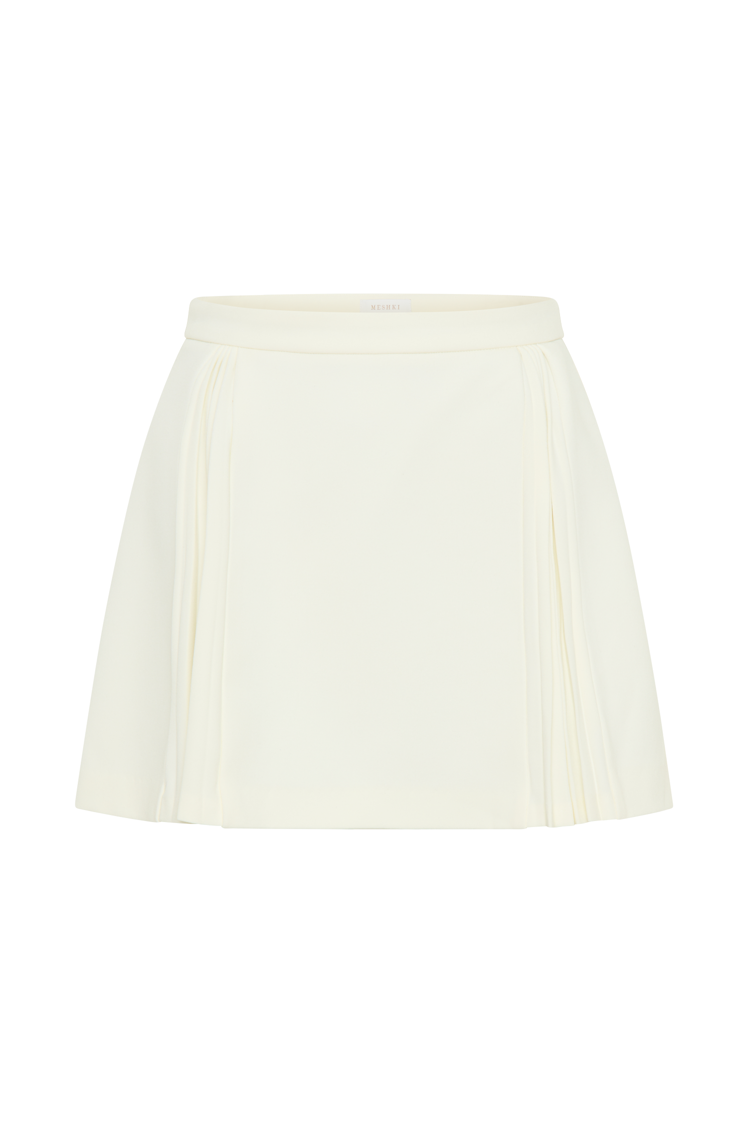 Melinda Mini Skirt With Pleats - Ivory、mySite、solidvoid