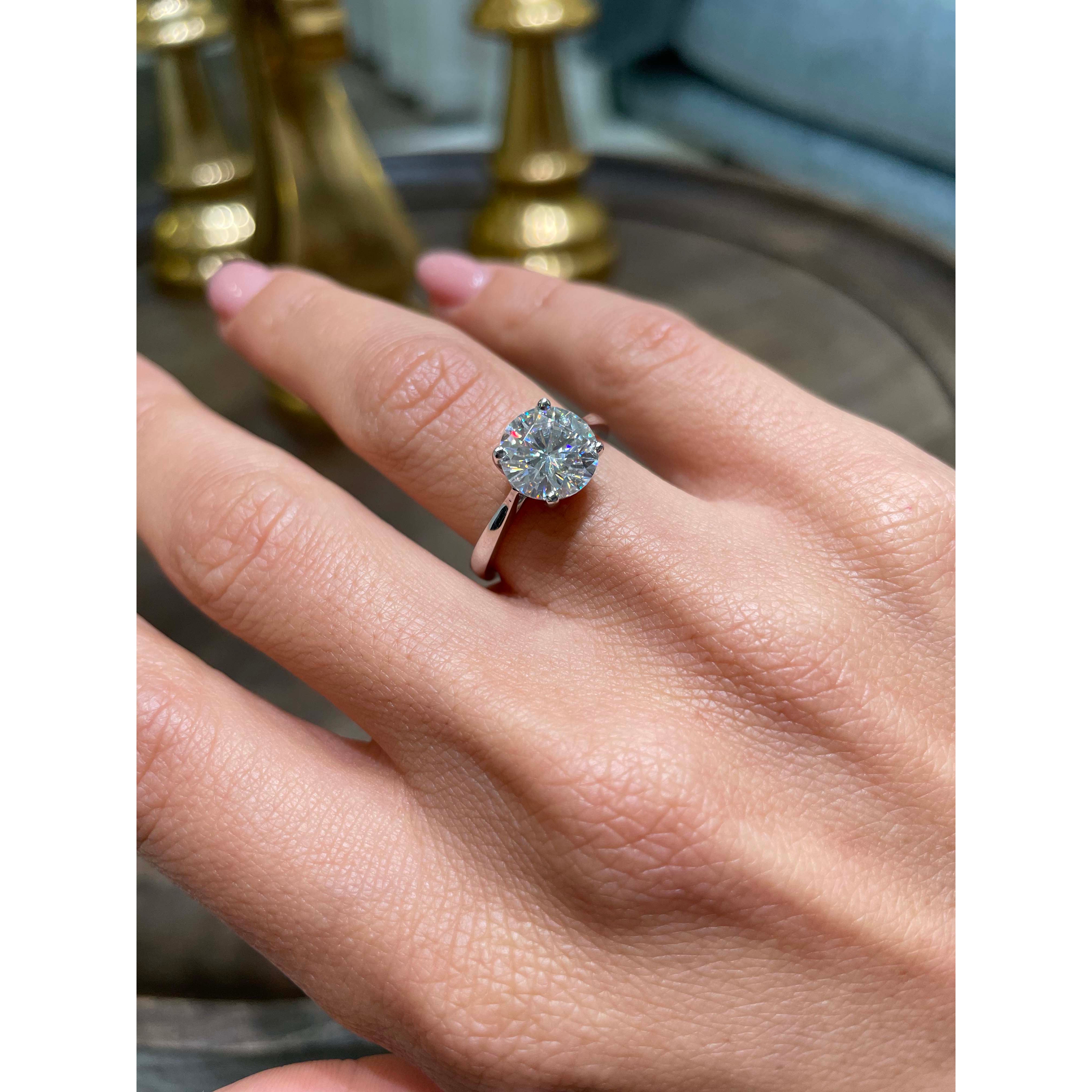 Kate Moissanite Ring -14K White Gold、mySite、hinf8tx79