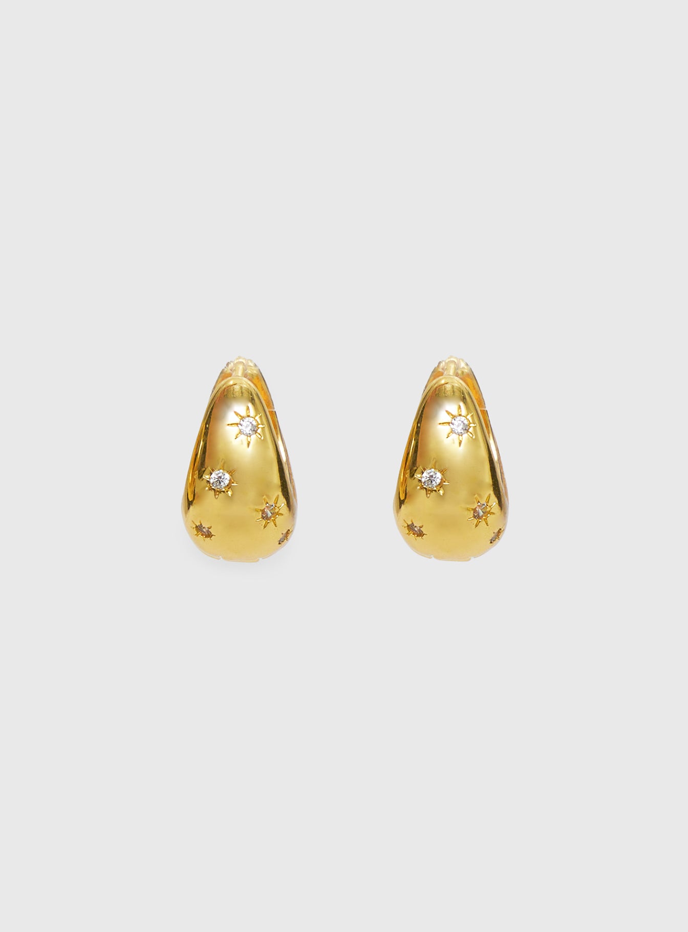 Dahna Diamante Detail Earrings Gold、mySite、solidvoid
