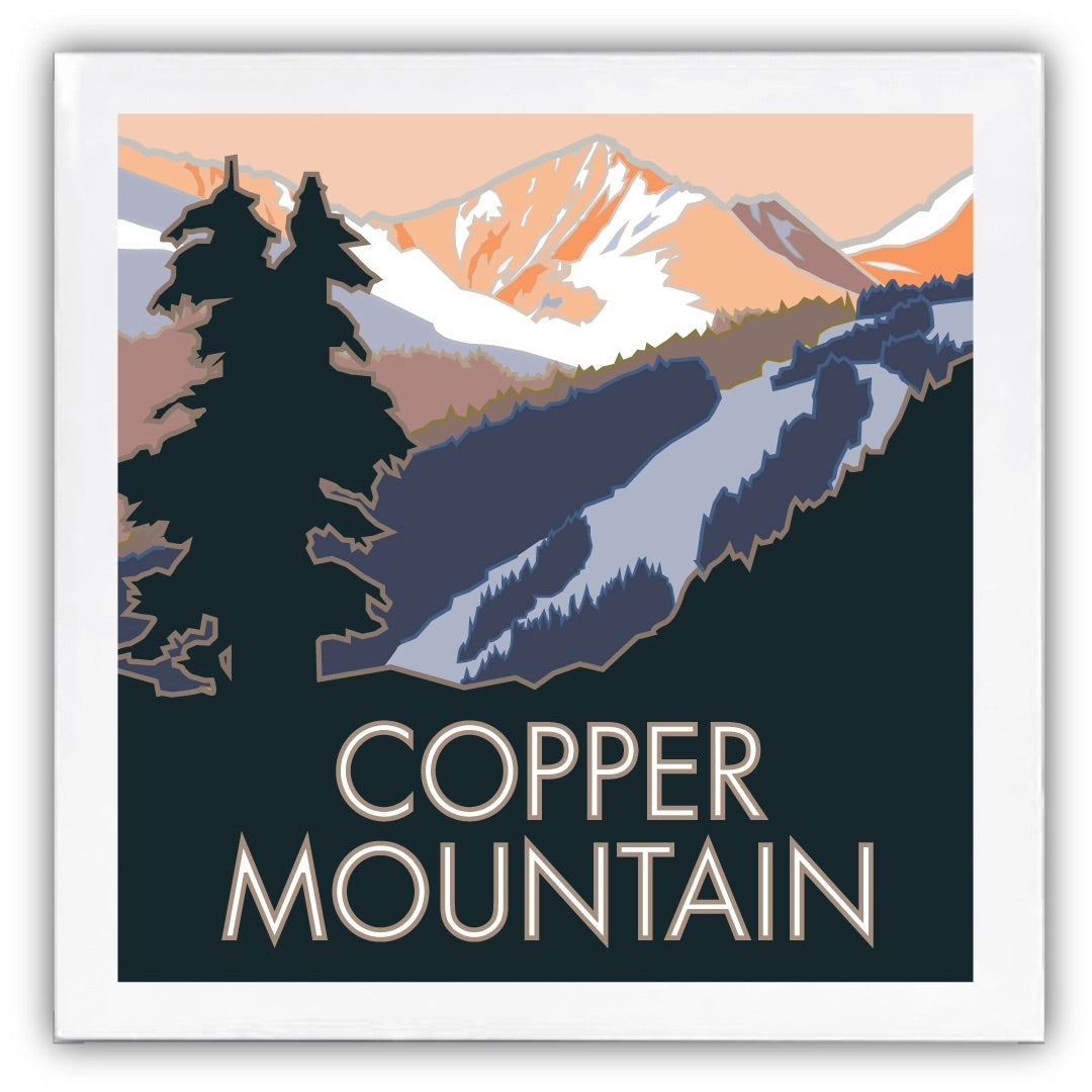 Copper Mountain, Colorado - 4.25 x 4.25 Ceramic Coaster、mySite、g9winljtr