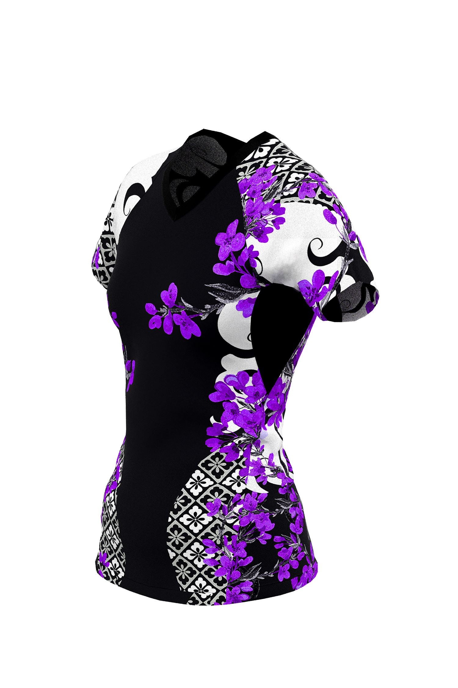 Women's Cherry Blossom Ranked Jiu Jitsu Rashguard - Short Sleeve、mySite、gigharbornorthrealestate