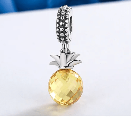 Pineapple Pandora style Charm 925 Sterling Silver、mySite、g9winljtr