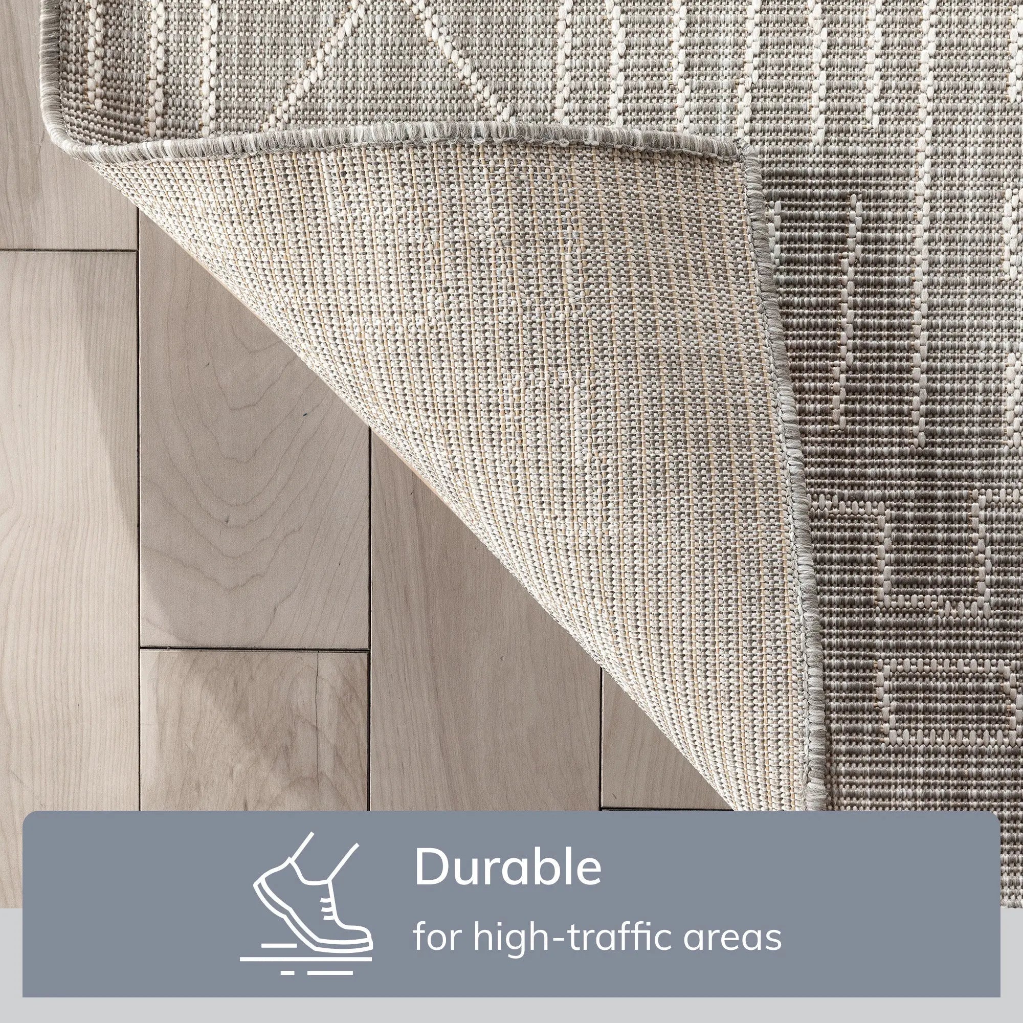 Anza Tribal Geometric Pattern Grey 5'3 x 7'3 Flat-Weave Indoor/Outdoor Rug、mySite、gigharbornorthrealestate