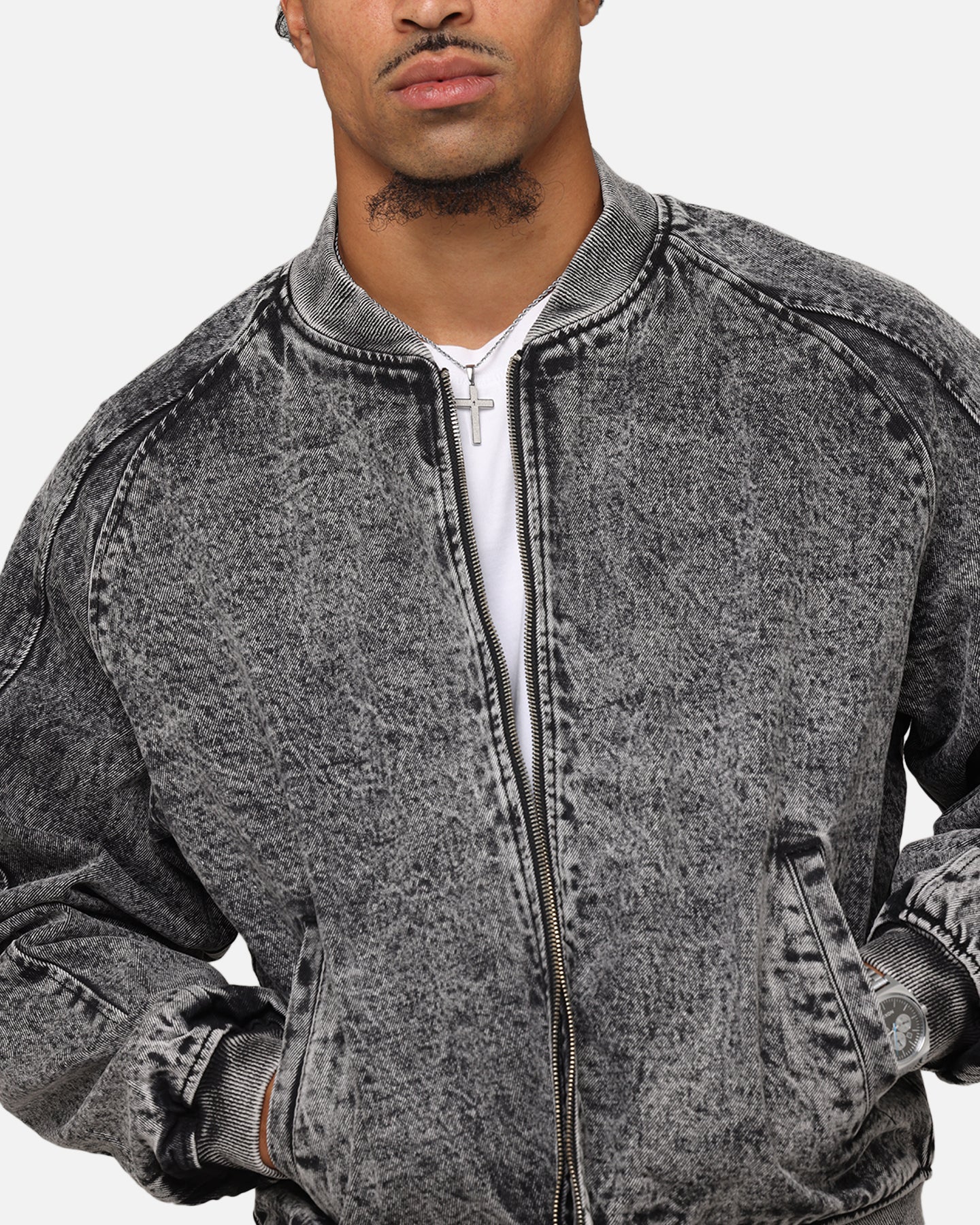 Saint Morta Flight Denim Jacket Black Stonewash、mySite、zt4zffjzw