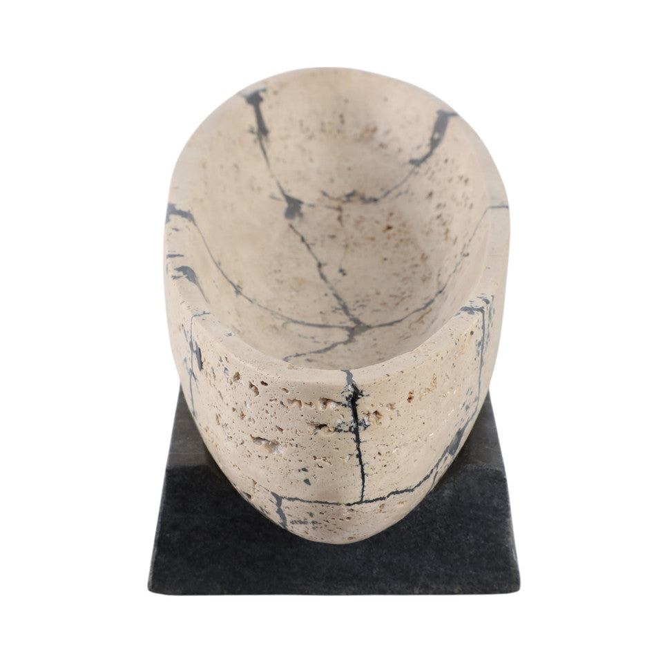  Gorda Crackle Travertine Bowl、mySite、elrpsem3k