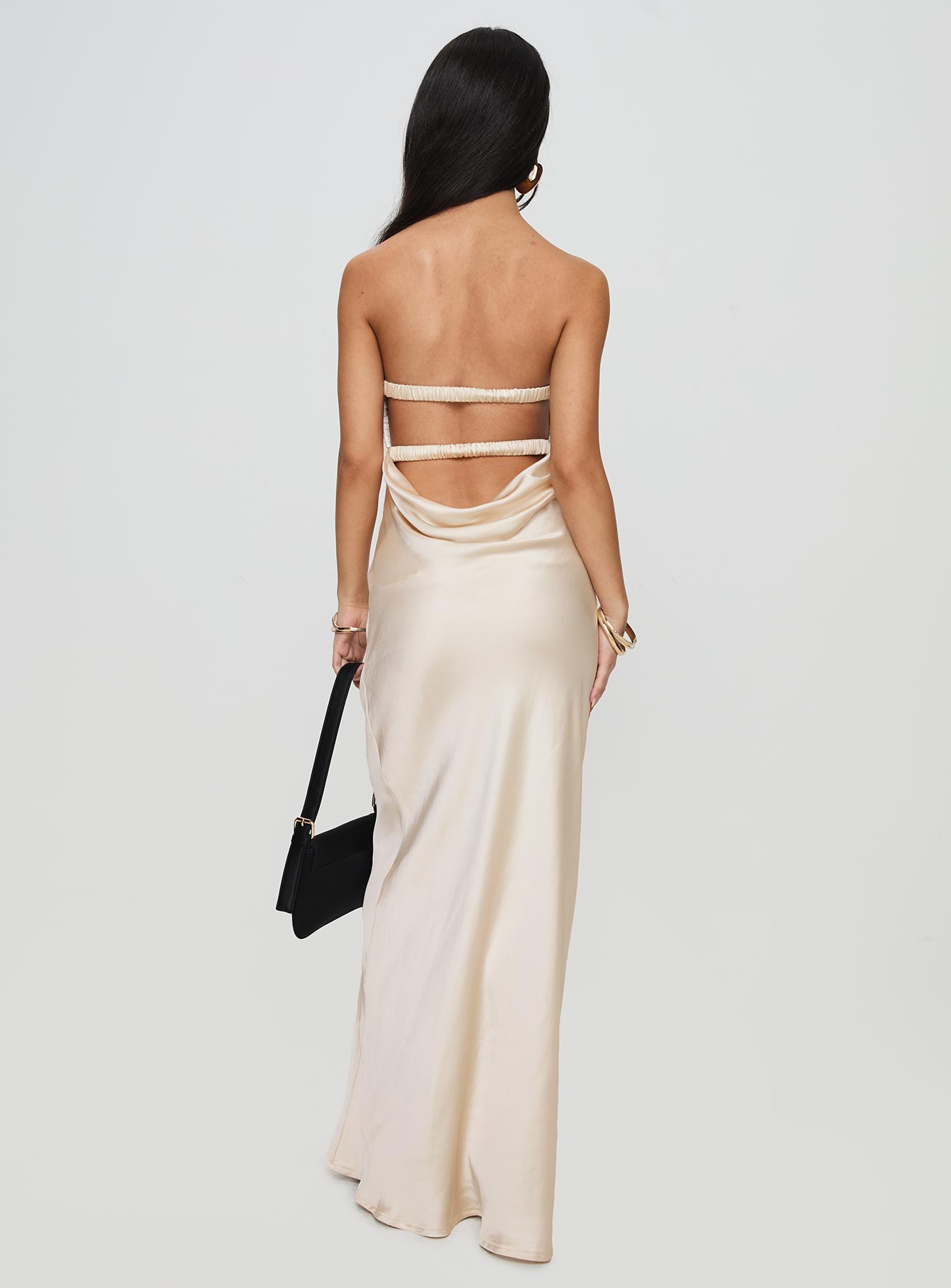 Faviola Strapless Maxi Dress Champagne、mySite、solidvoid