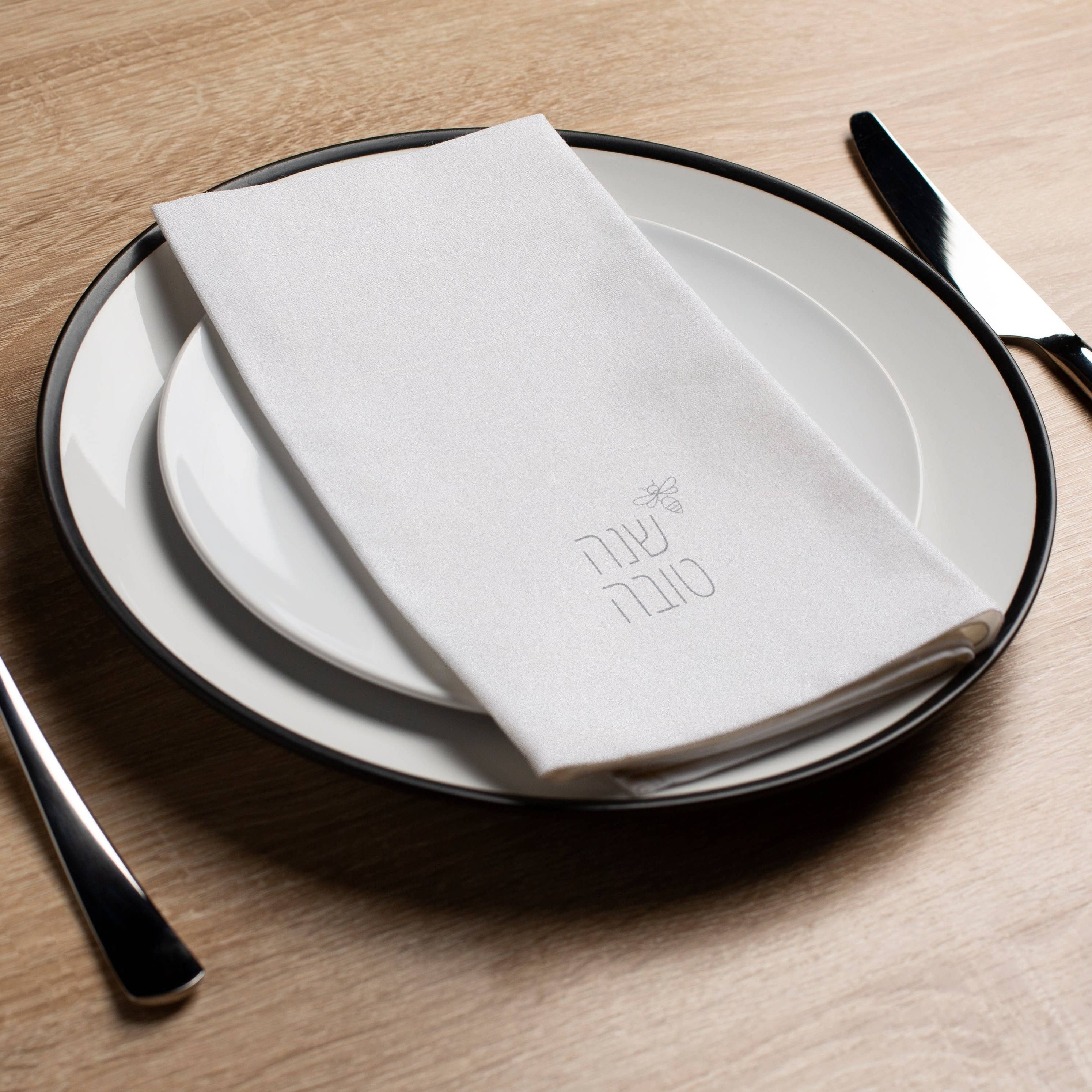 Gray Bee Shana Tova Napkins - Set of 16、mySite、topwebapps