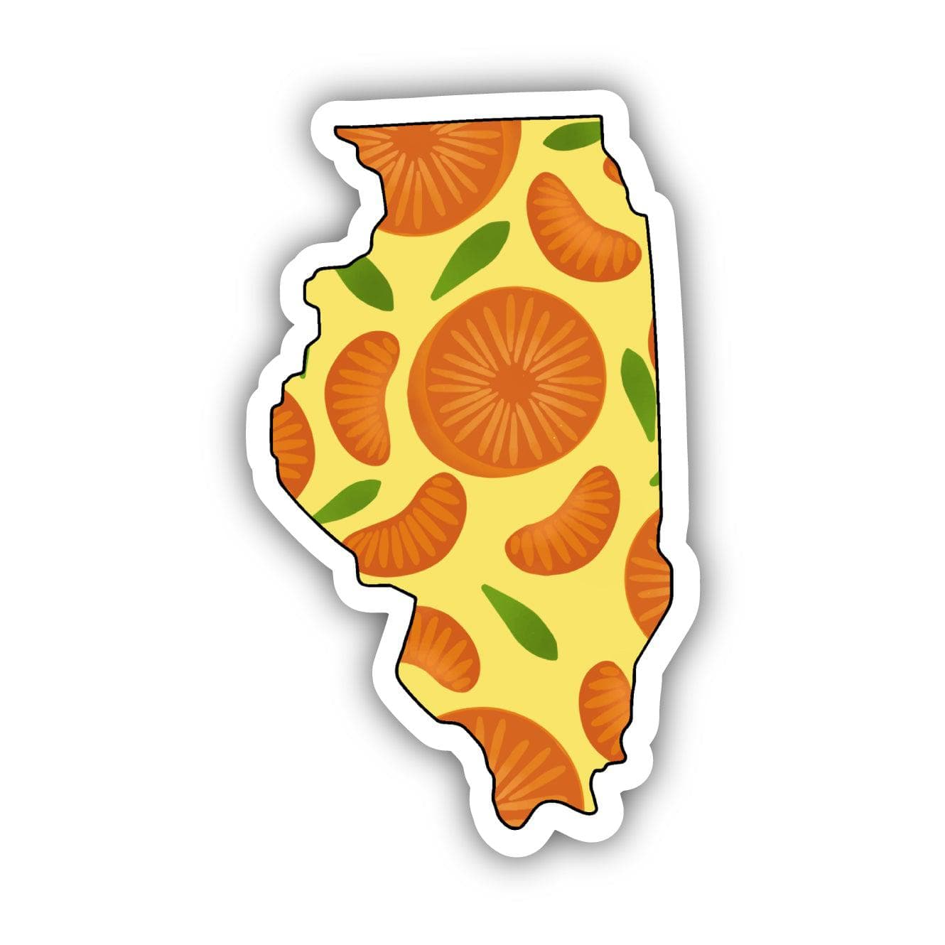  Illinois Orange & Yellow Fruit Sticker、mySite、ghnorth