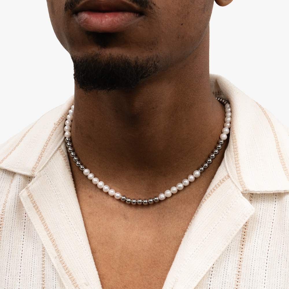 6MM Semi Metal Pearl Necklace、mySite、hinf8tx79