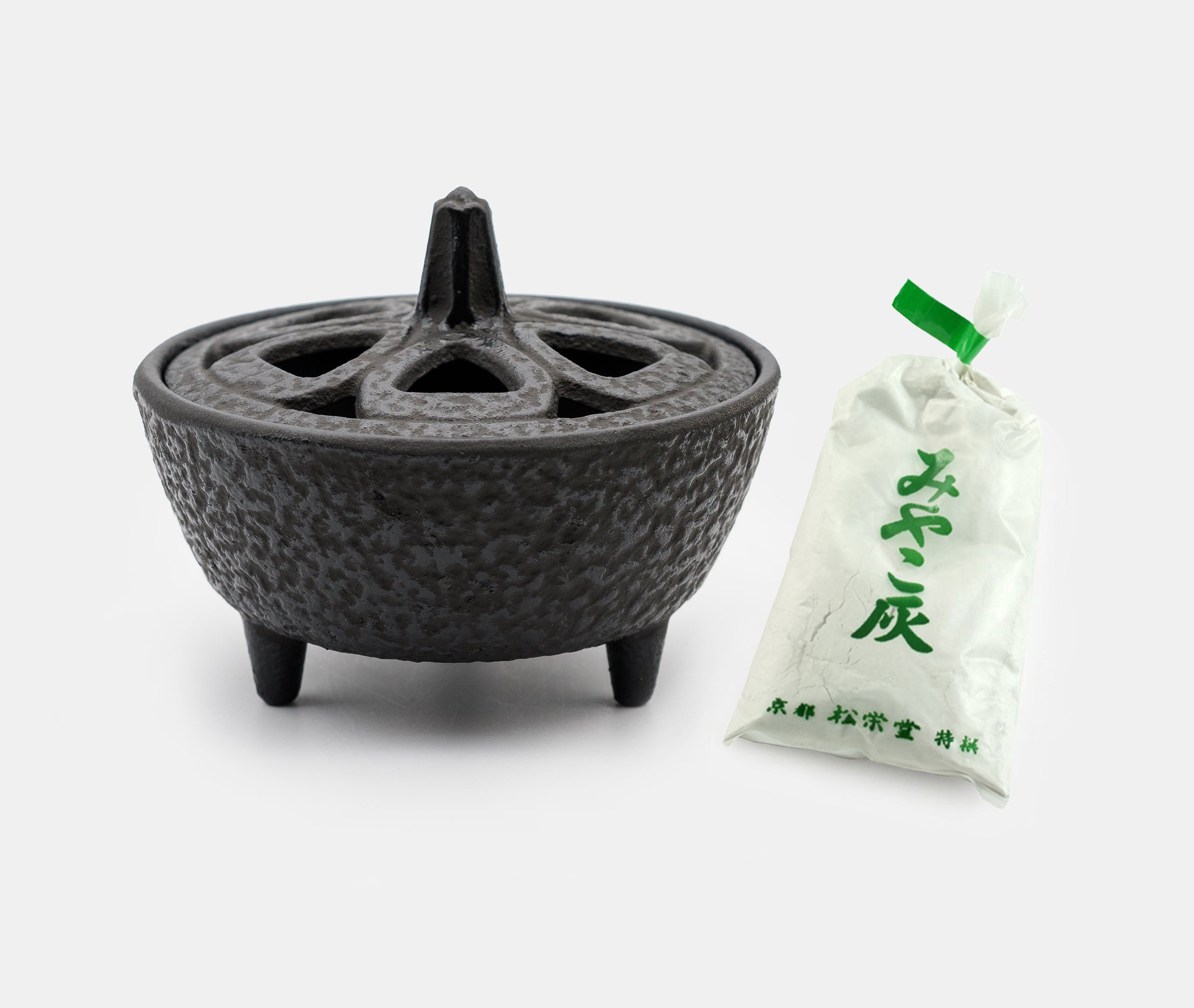 Black Lotus Cast Iron Incense Burner & White Ash Set、mySite、topwebapps