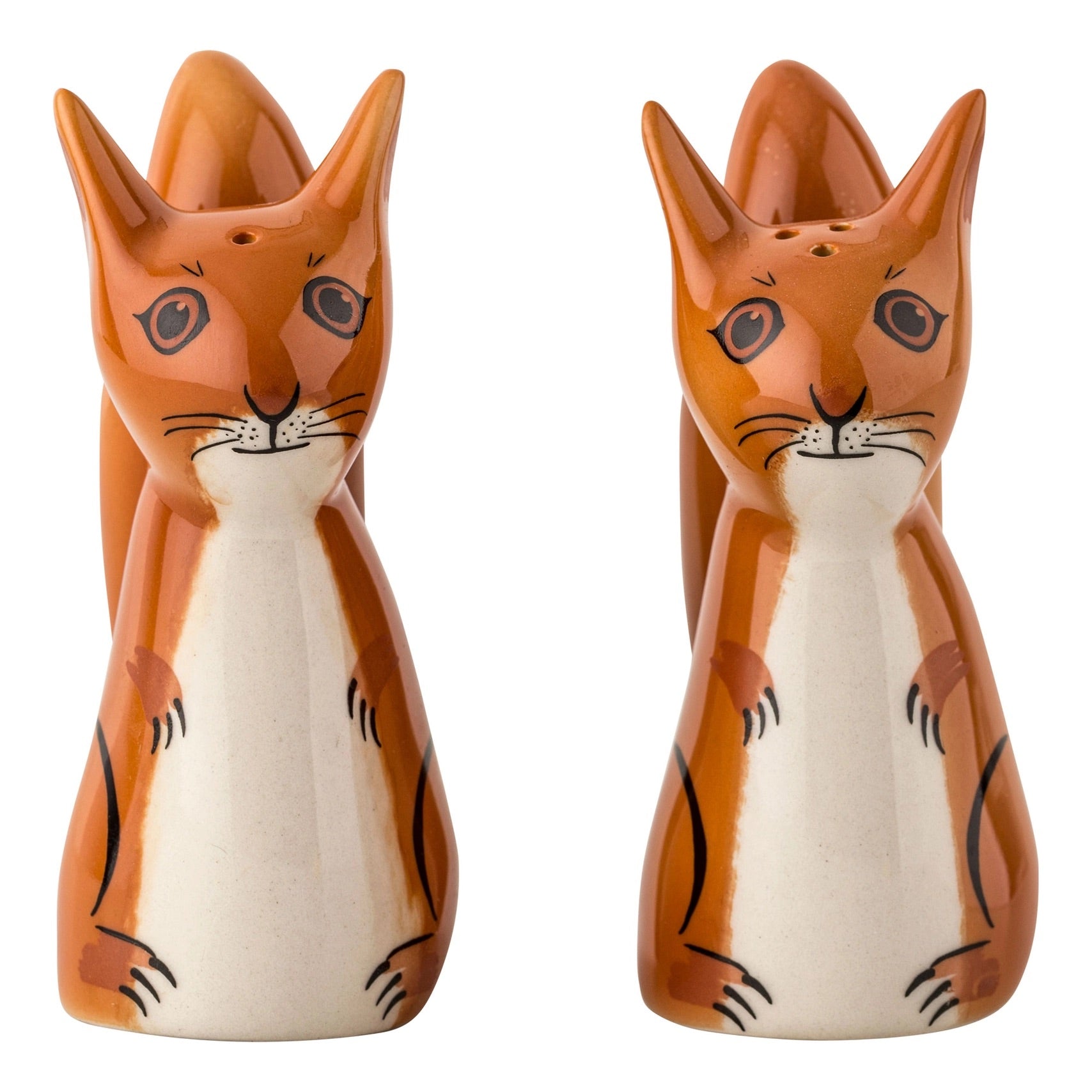 Handmade Ceramic Squirrel Salt and Pepper Shakers、mySite、g9winljtr