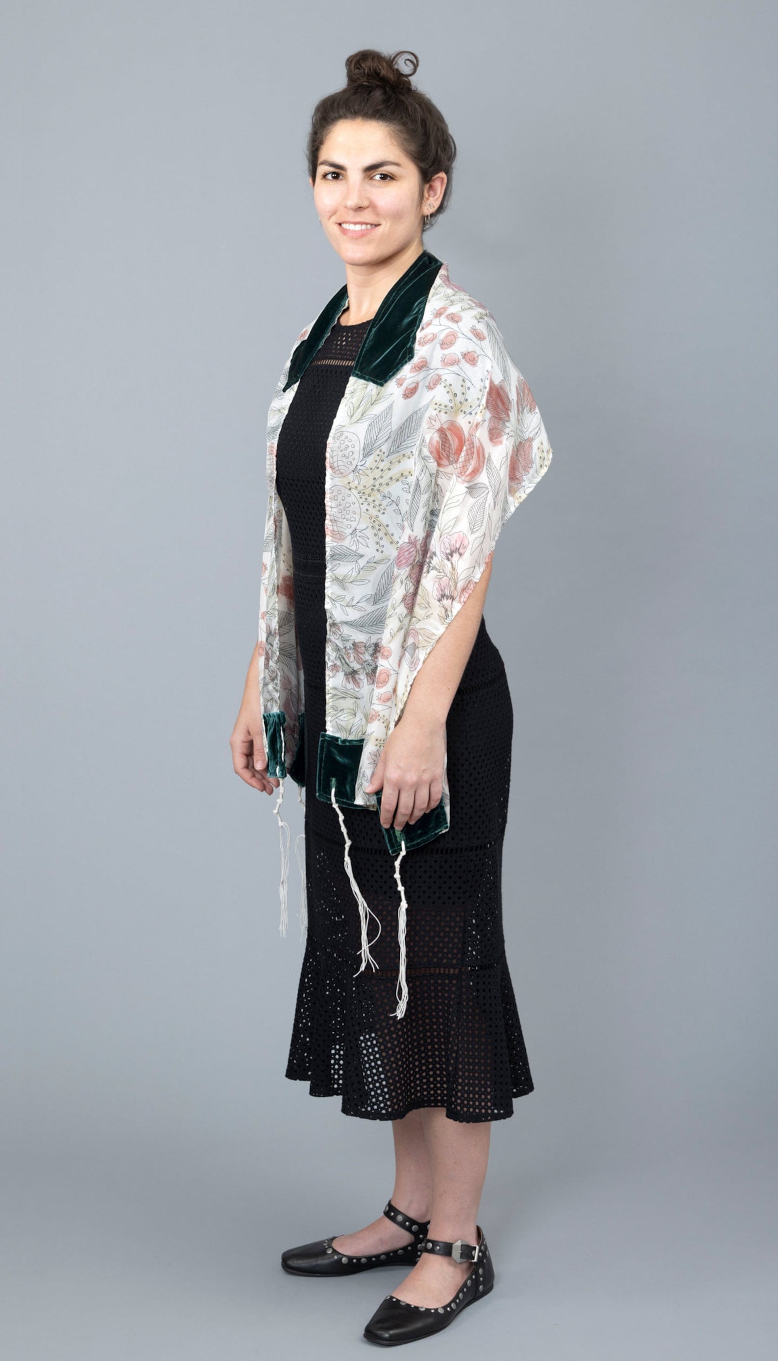 Watercolor Pomegranates on Silk Habotai Tallit、mySite、topwebapps