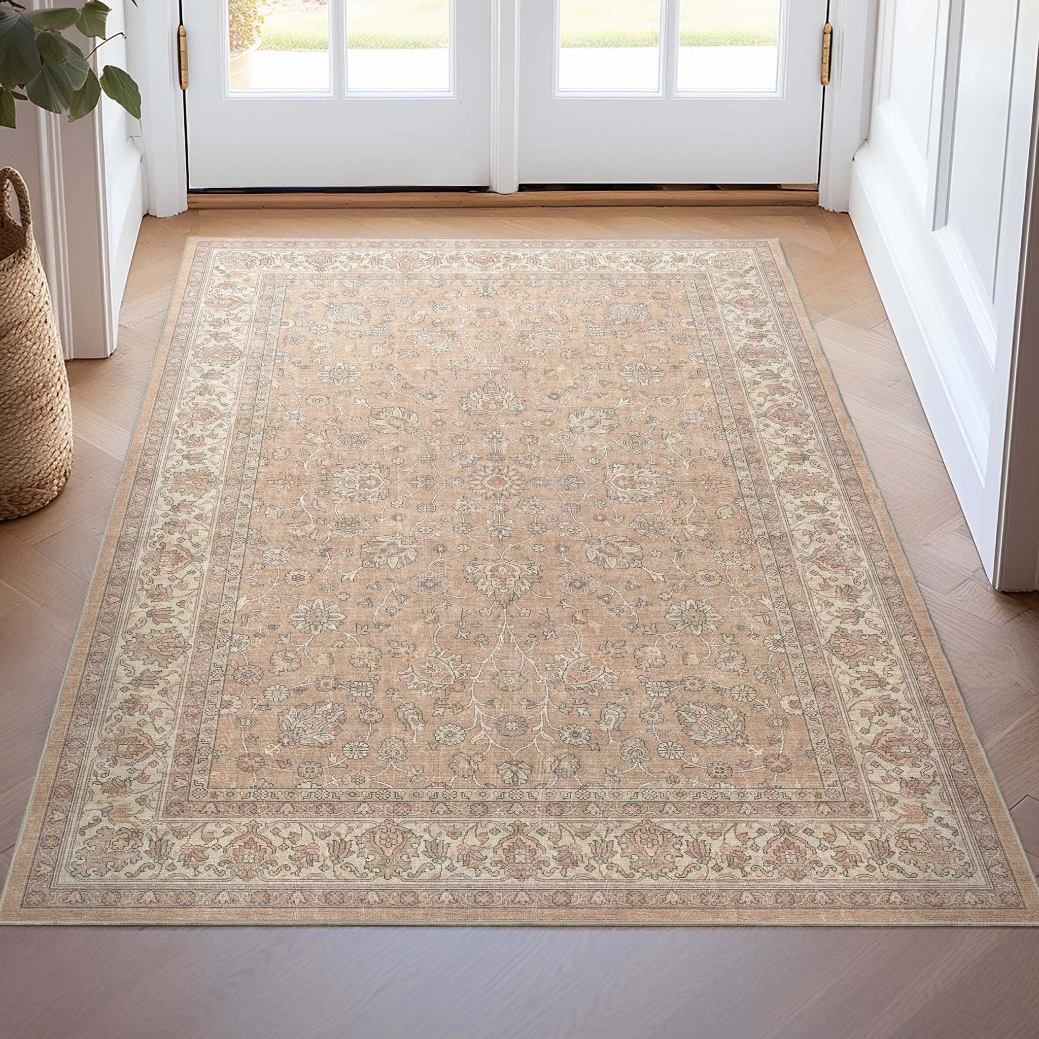 Rome Vintage Oriental Floral Flat-Weave Rug、mySite、gigharbornorthrealestate