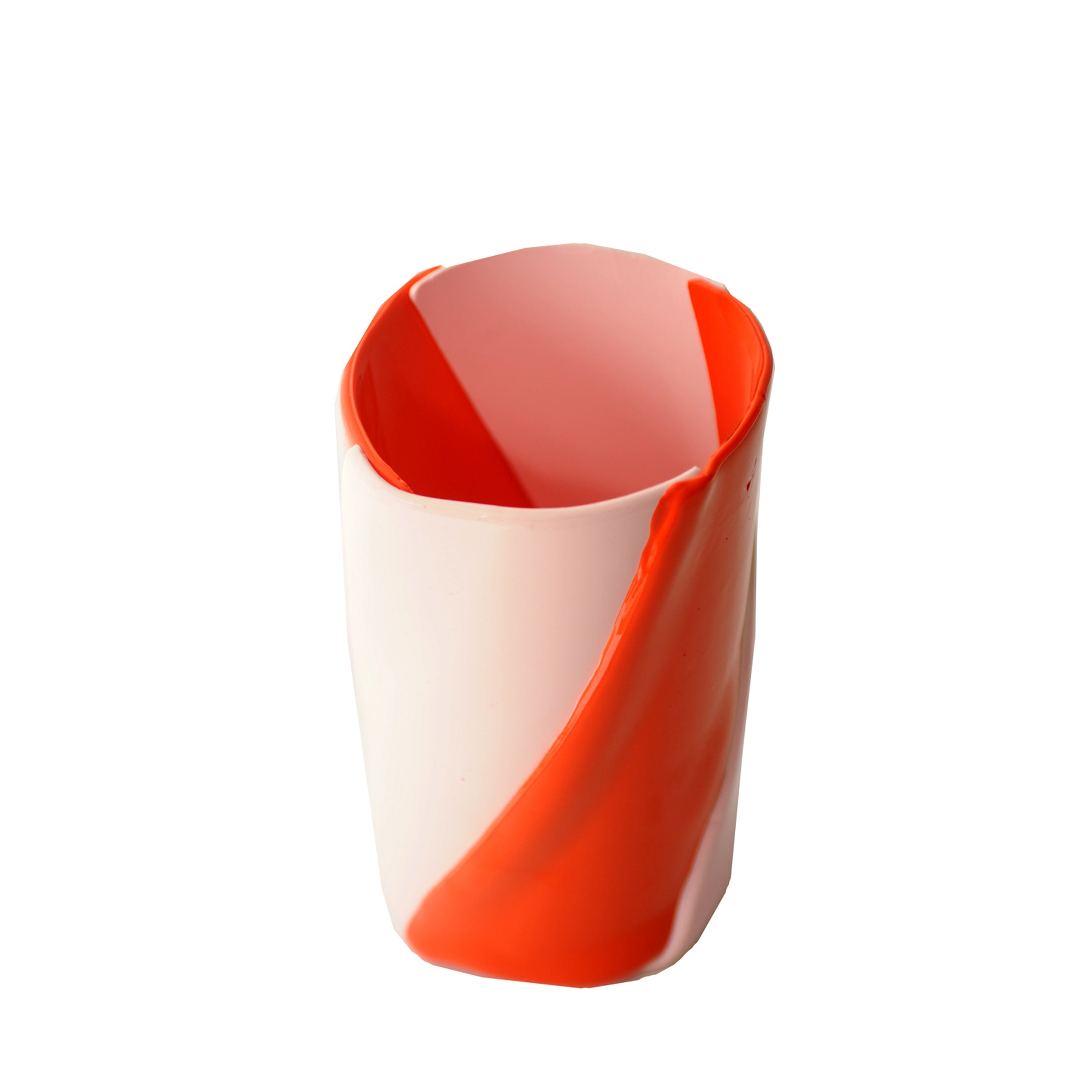 Resin Vase TWIRL Orange and Pink by Enzo Mari for Lezioni、mySite、neckold