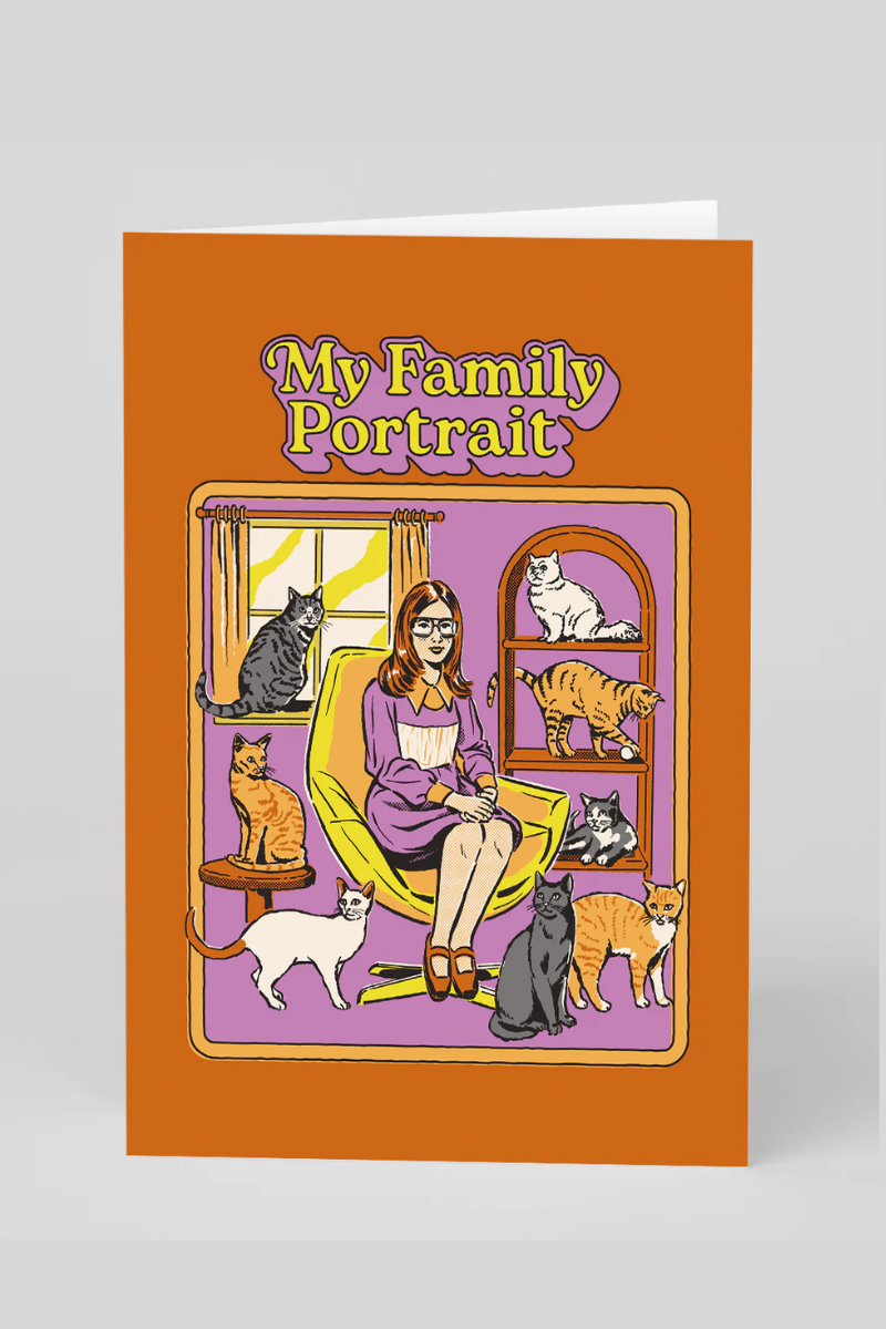 Personalised My Family Portrait Greeting Card、mySite、hinf8tx79