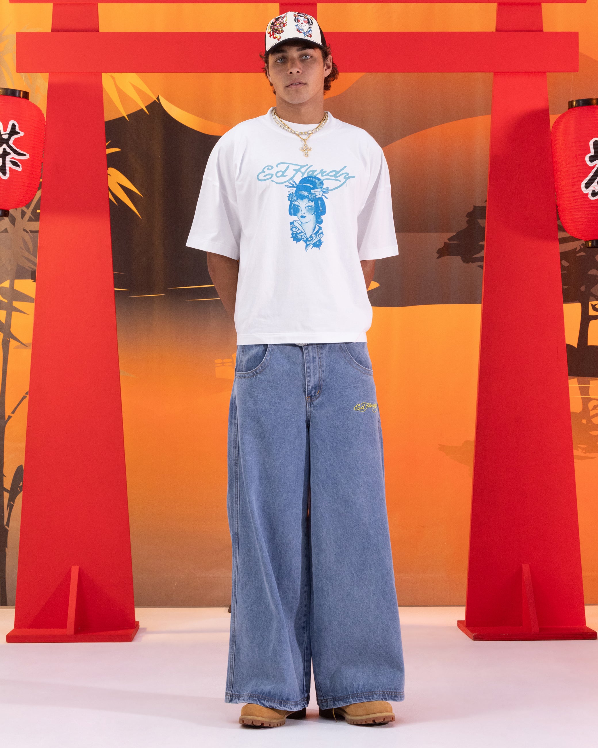 Ed Hardy Geisha T-Shirt Off White、mySite、zt4zffjzw