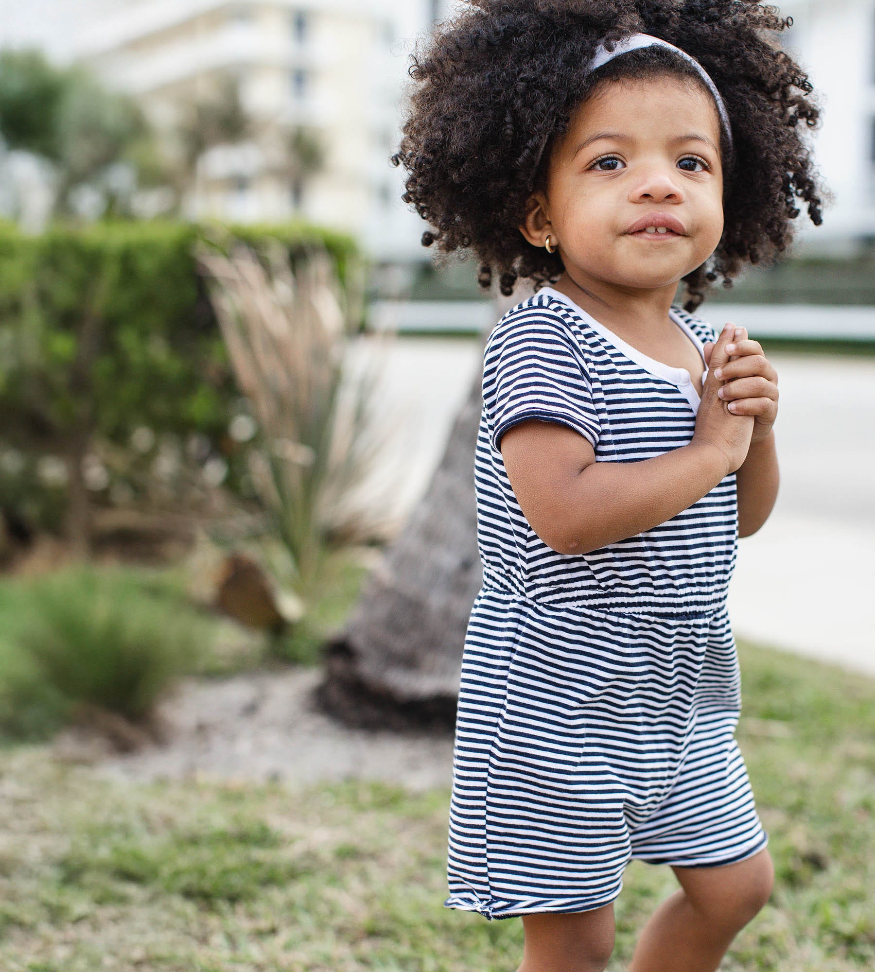  Classic Stripe Organic Cotton Girl Romper、mySite、layawaytickets