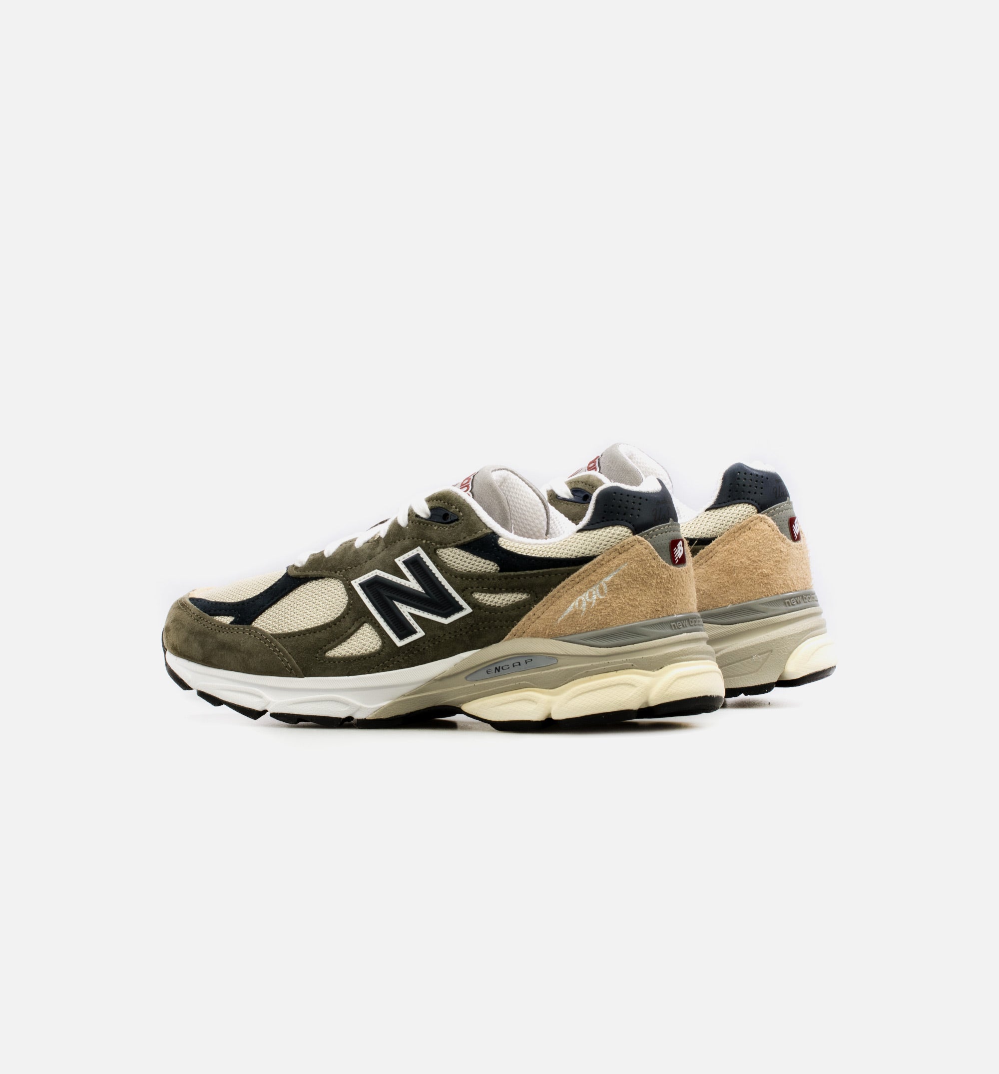 MADE in USA 990v3 Mens Lifestyle Shoe - Olive Green/ White、mySite、dreamappss